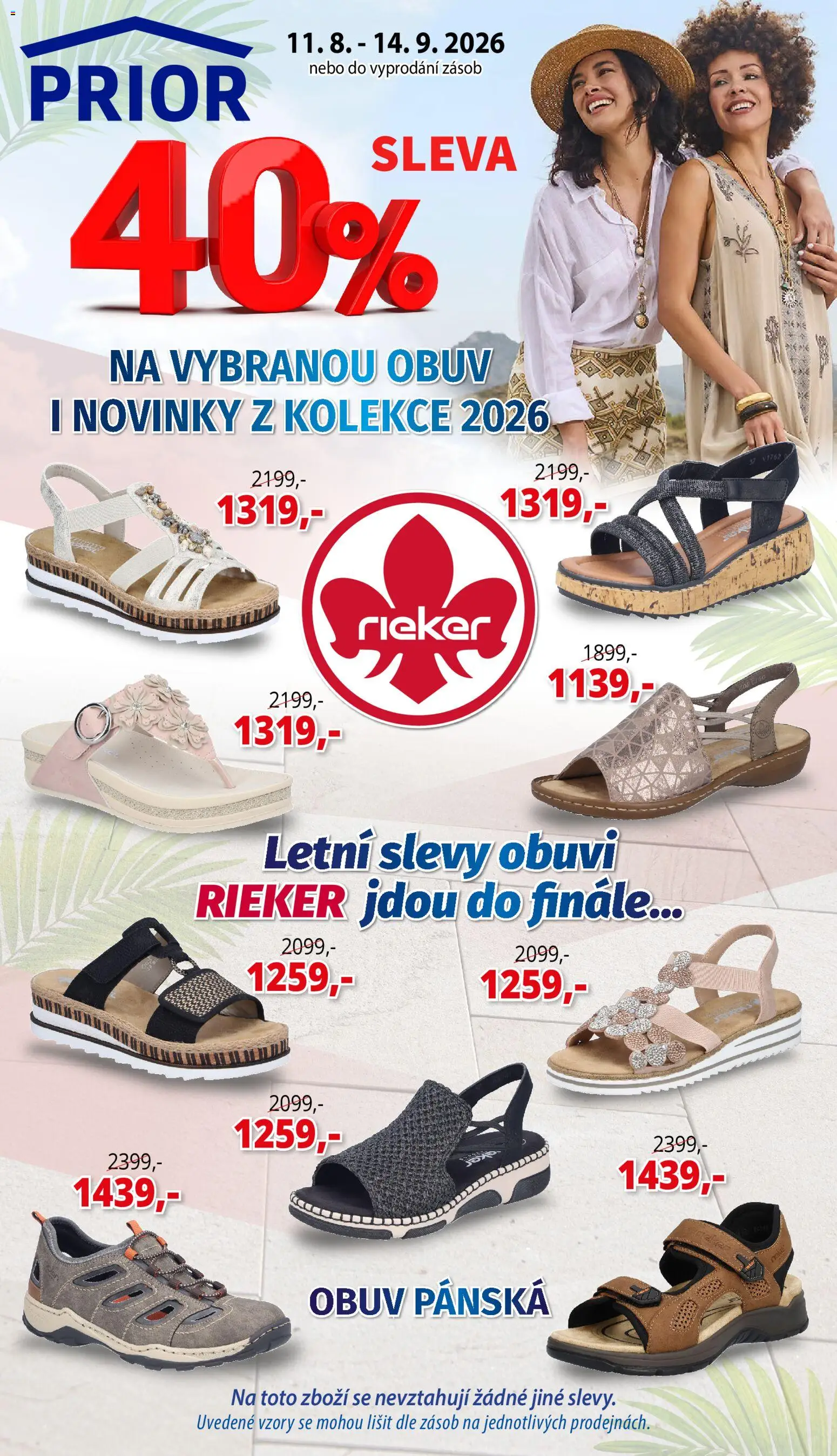 Prior - Akční Nabídka Obuvi 40% Na Vybranou Obuv Rieker od 11.08.2026 | Strana: 1 | Produkty: Obuv