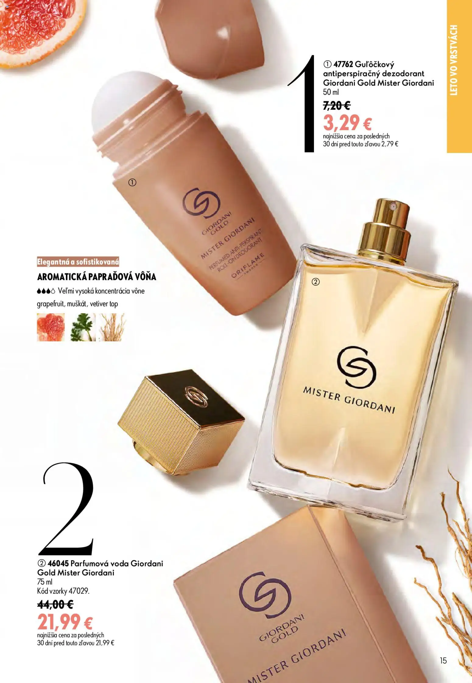 Nové Oriflame akcie – leták je platný od 17.06.2026 | Strana: 15 | Produkty: Dezodorant, Antiperspirant, Voda