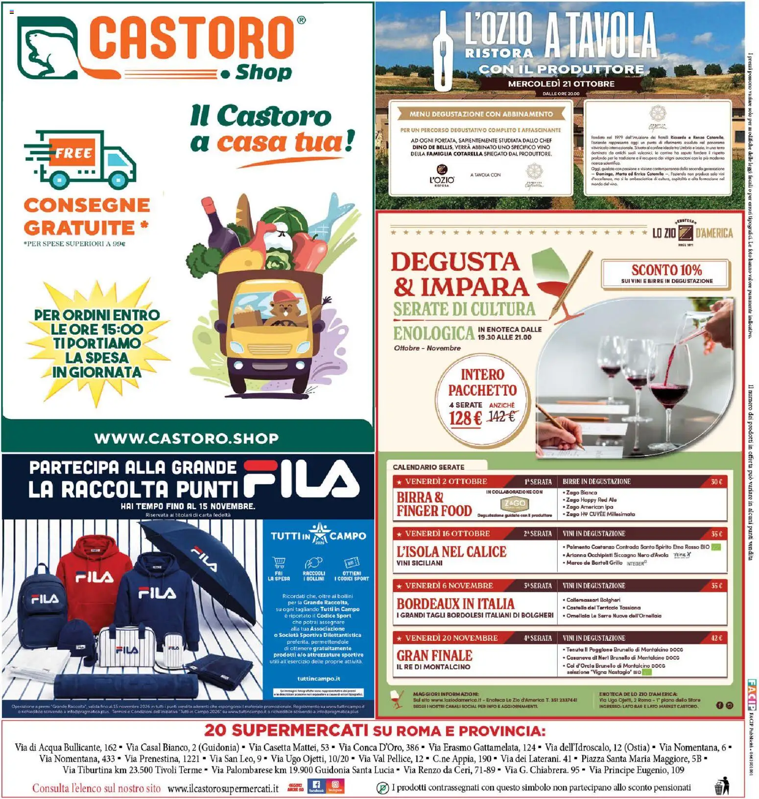 Volantino Il Castoro del 02/10/2026 | Pagina: 20 | Prodotti: Acqua, Vino, Enoteca, Terriccio