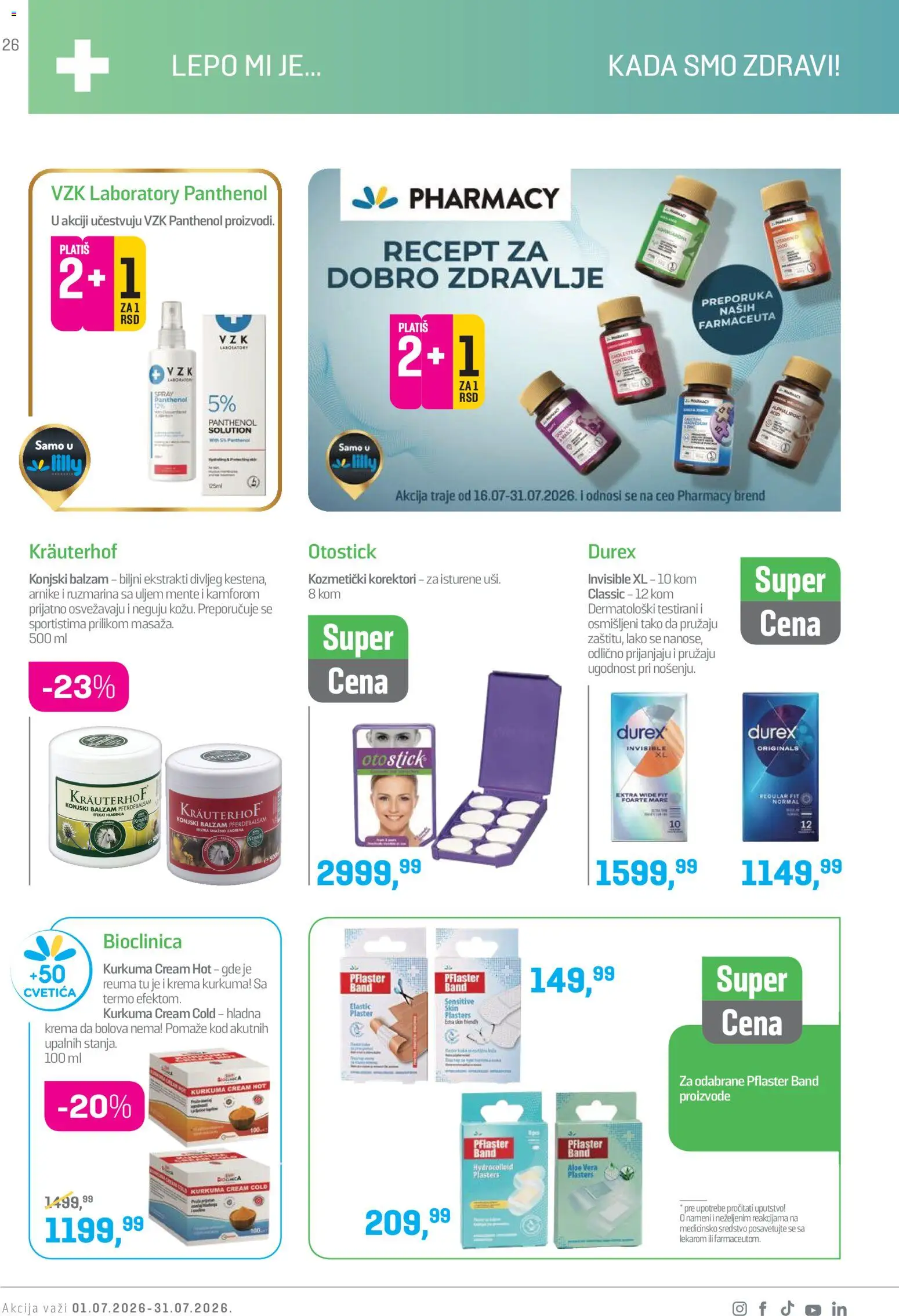 Lilly drogerie katalog - važi od 01.07.2026 | Strana: 26 | Proizvode: Balzam, Krema