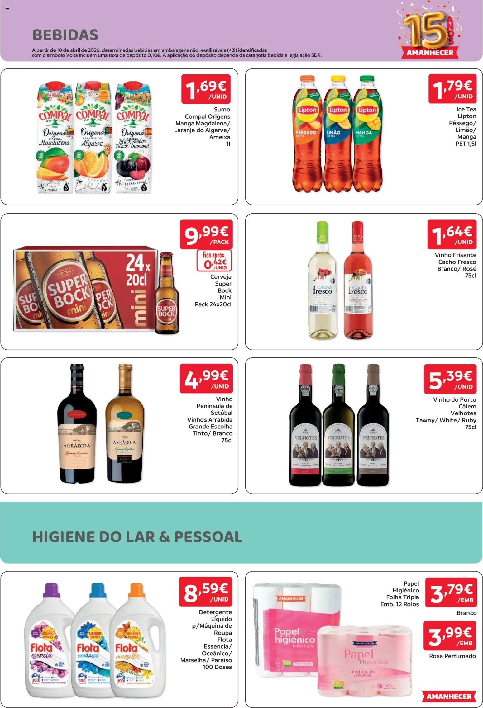 Amanhecer folheto │ válido de 20/08/2026 | Página: 4 | Produtos: Manga, Vinho do Porto, Cerveja, Bebida