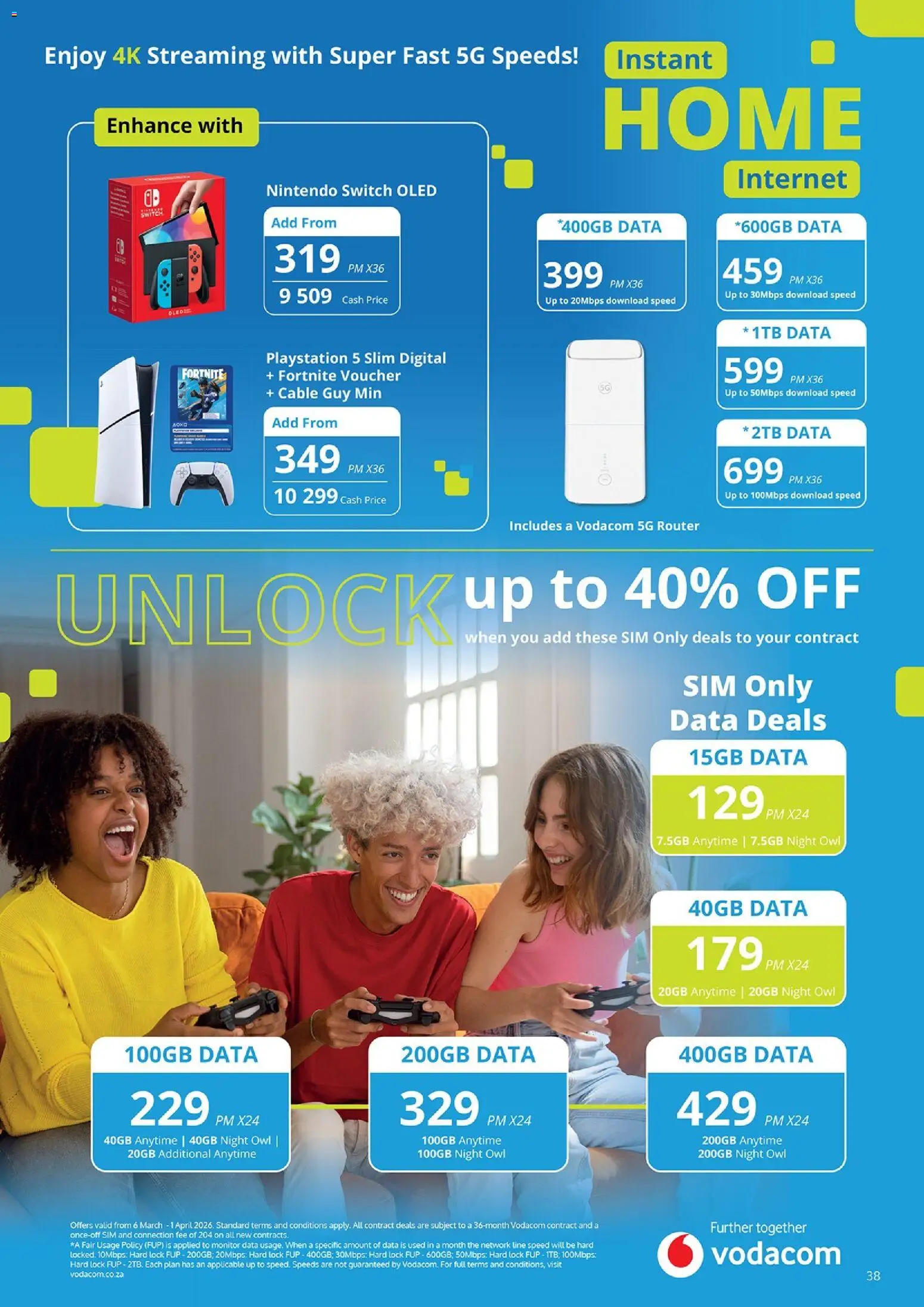 New Cellucity catalogue – valid from 06.03.2026 | Page: 38 | Products: Sim, Cable, Playstation, Switch