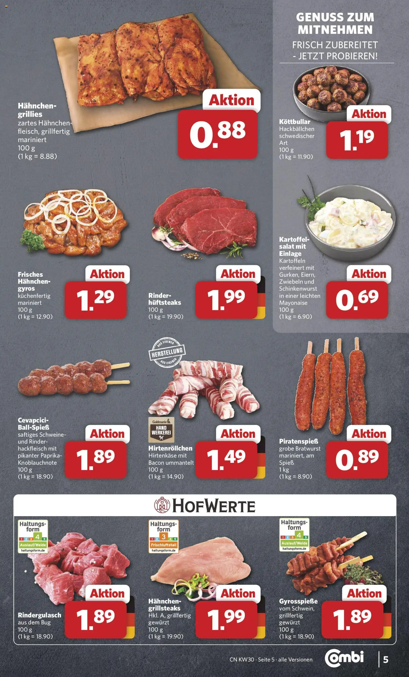 Combi Prospekt – gültig ab 20.07.2026 | Seite: 5 | Produkte: Bratwurst, Cevapcici, Gyros, Paprika