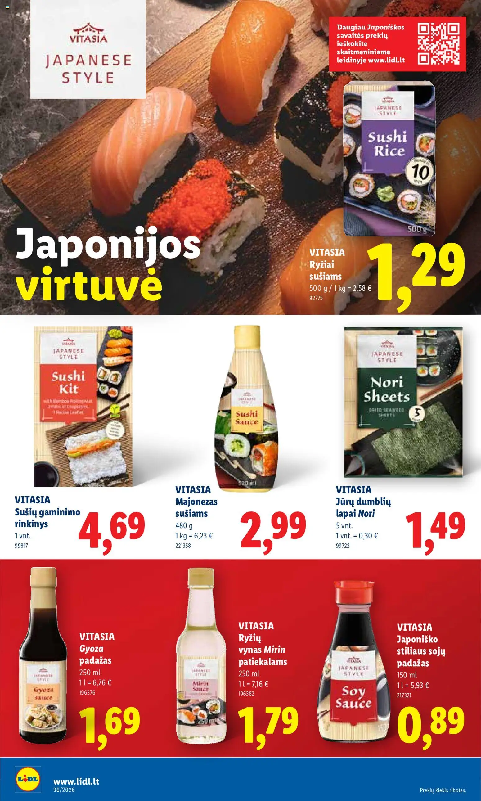 LIDL akcijos nuo 2026.08.31 | Puslapis: 20 | Prekių: Majonezas, Vynas, Ryžiai, Padažas