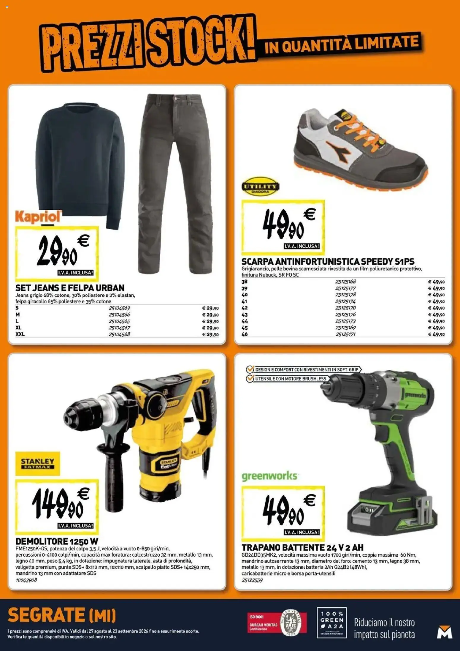 Nuovo TECNOMAT catalogo Segrate dal 27/08/2026 > offerte anteprima 🛍️ | Pagina: 20 | Prodotti: Felpa, Jeans, Trapano, Adattatore