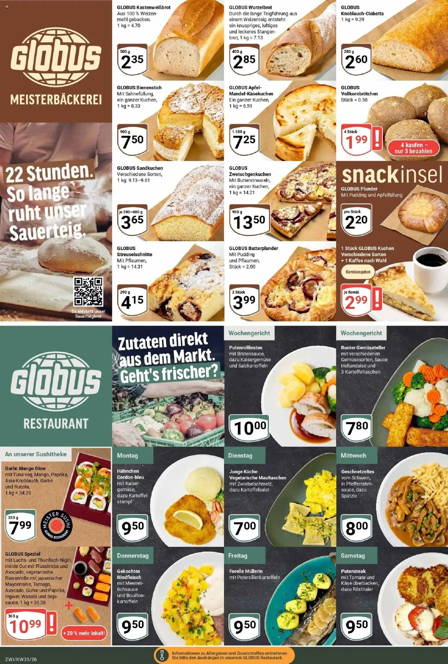 Globus Prospekt Zwickau – gültig ab 27.07.2026 | Seite: 9 | Produkte: Kaffee, Küche, Pudding, Kuchen