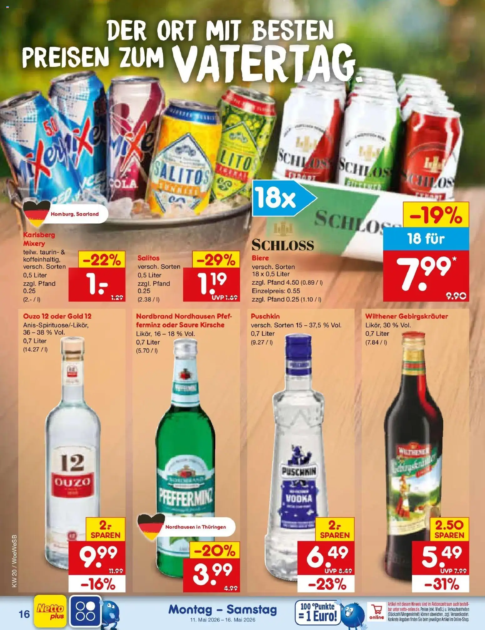 Netto Marken-Discount Prospekt Katzweiler	 – gültig ab 10.05.2026 | Seite: 21 | Produkte: Ouzo 12, Ouzo, Wilthener gebirgskrauter, Mixery