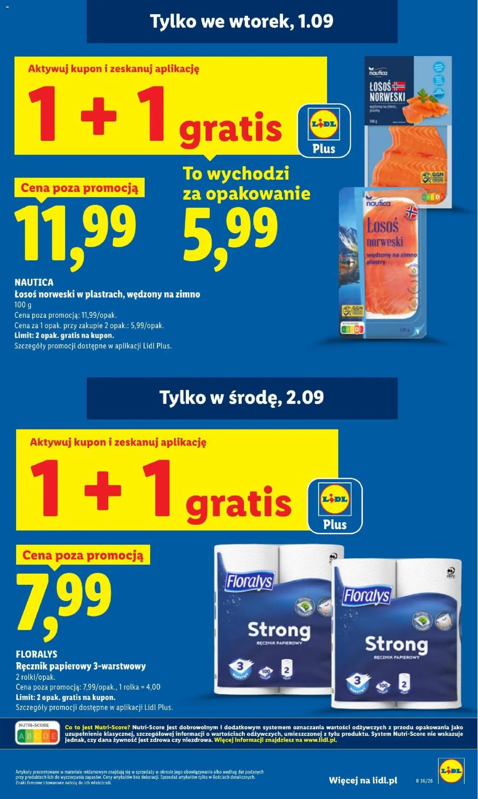Lidl gazetka od 31.08.2026 | Strona: 13 | Produkty: Żywność, Łosoś, Łosoś norweski, Ręcznik papierowy