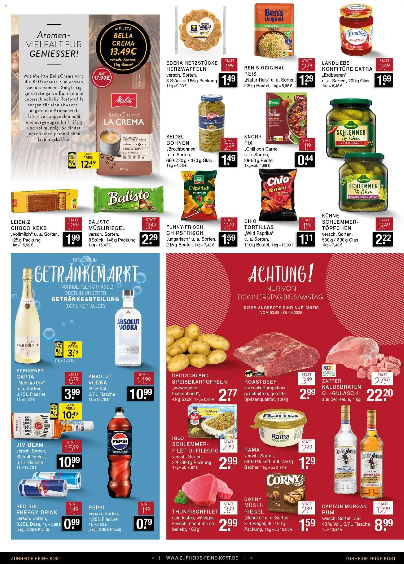 Edeka Zurheide Prospekt – gültig ab 31.08.2026 | Seite: 8 | Produkte: Energy, Freixenet, Iglo, Whiskey