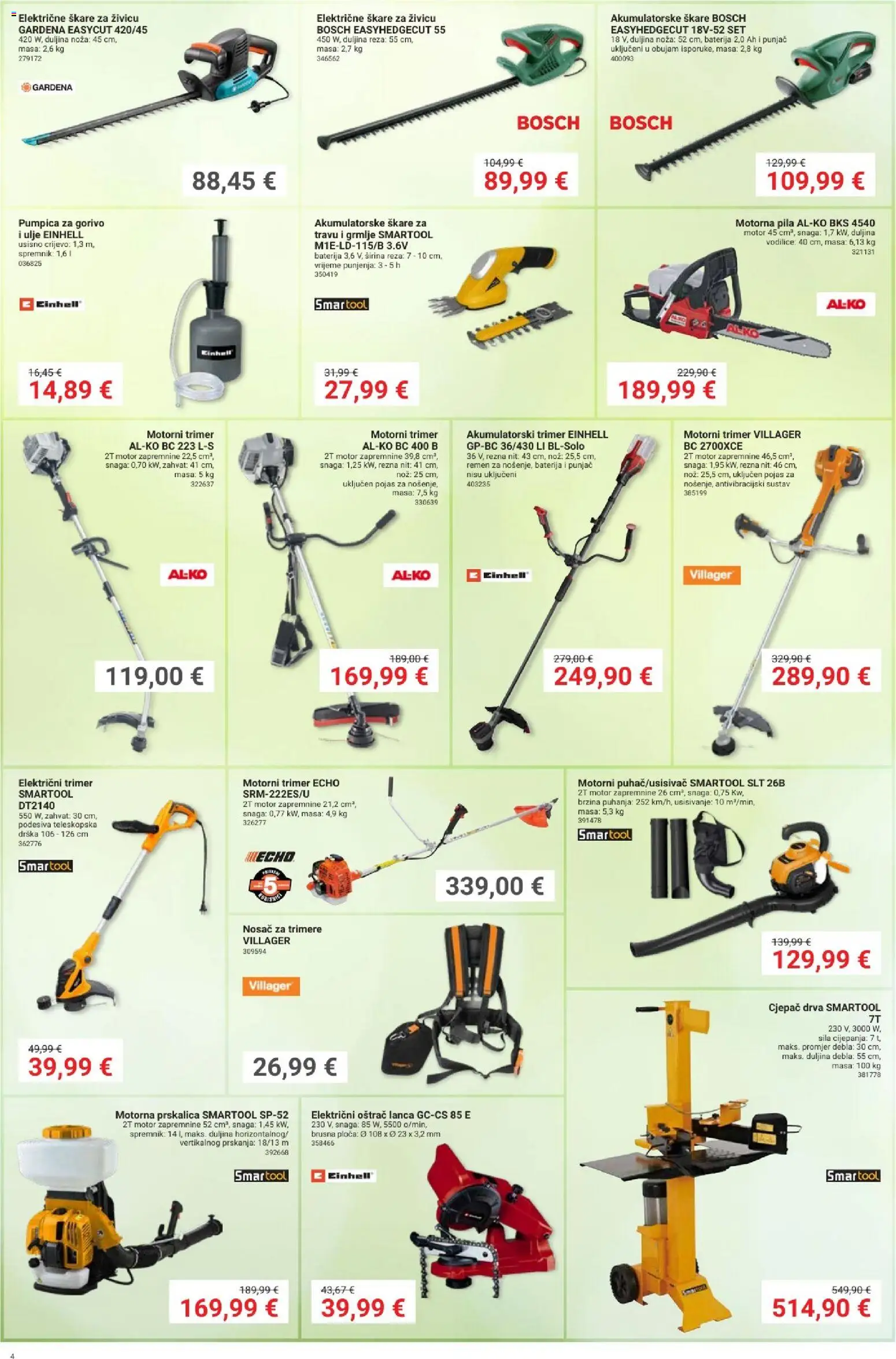 Pevex katalog | vrijedi od 07.05.2026 | Stranica: 4 | Proizvodi: Baterija, Nož, Pojas, Pila