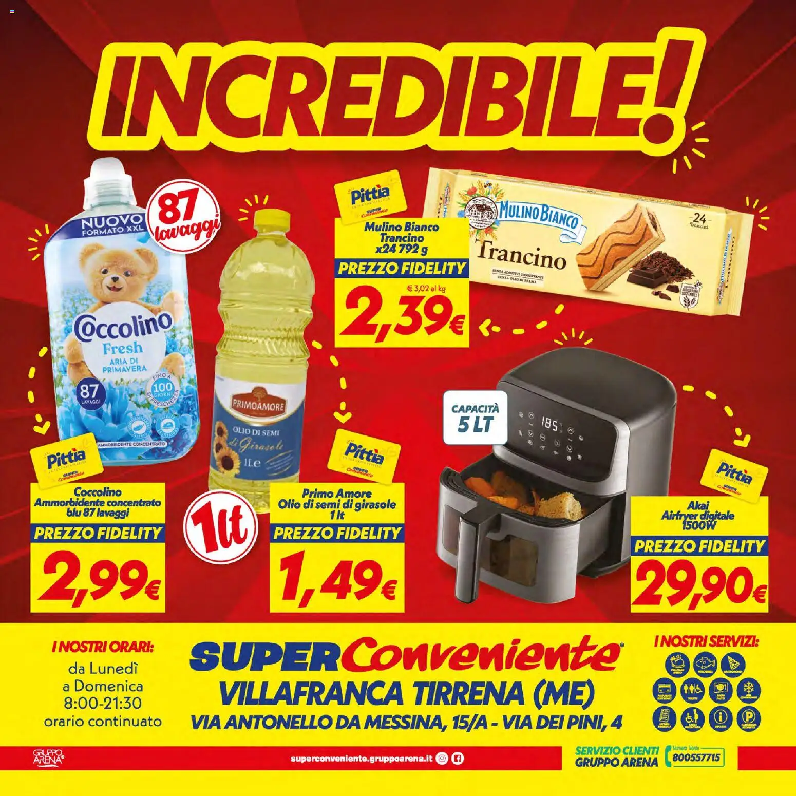 Volantino SuperConveniente del 14/07/2026 | Pagina: 32 | Prodotti: Ammorbidente, Olio, Olio di semi di girasole