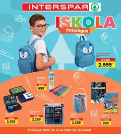 Interspar Iskola katalógus - amely érvényes a következő dátumtól: 2026.08.13.