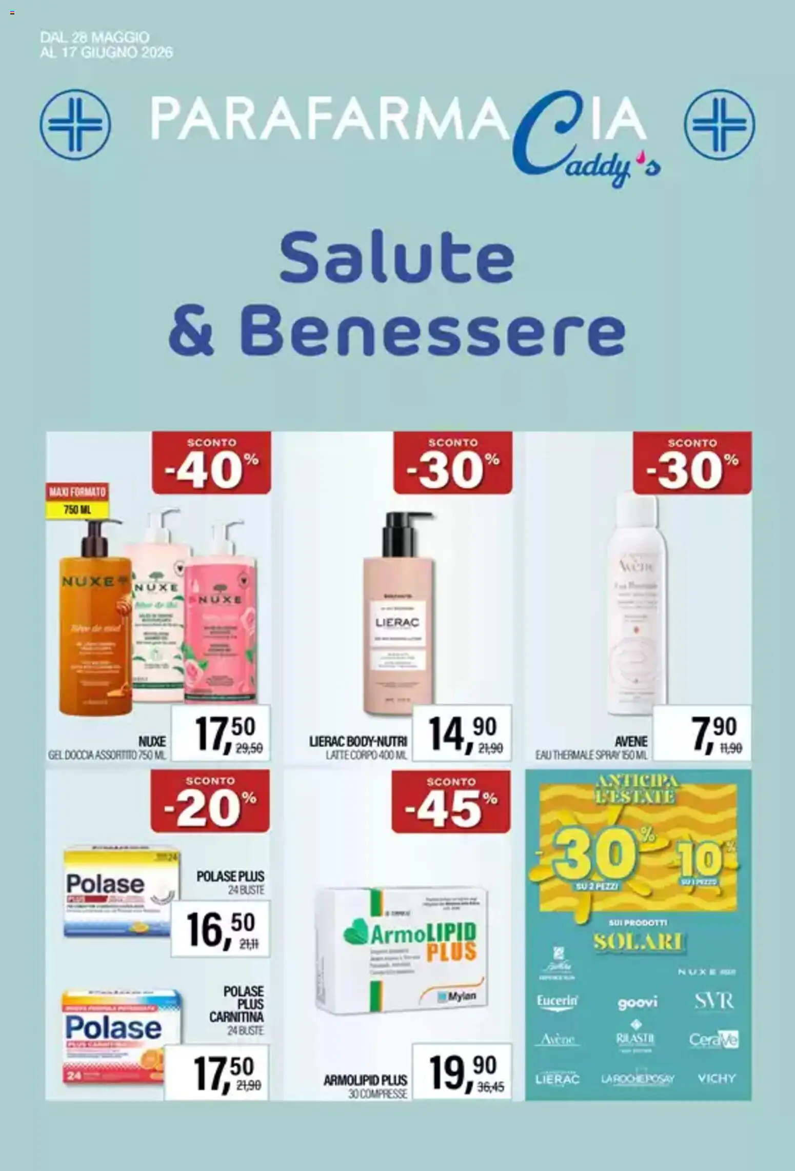 Volantino Caddy's del 28.05.2026 | Pagina: 1 | Prodotti: Latte, Doccia