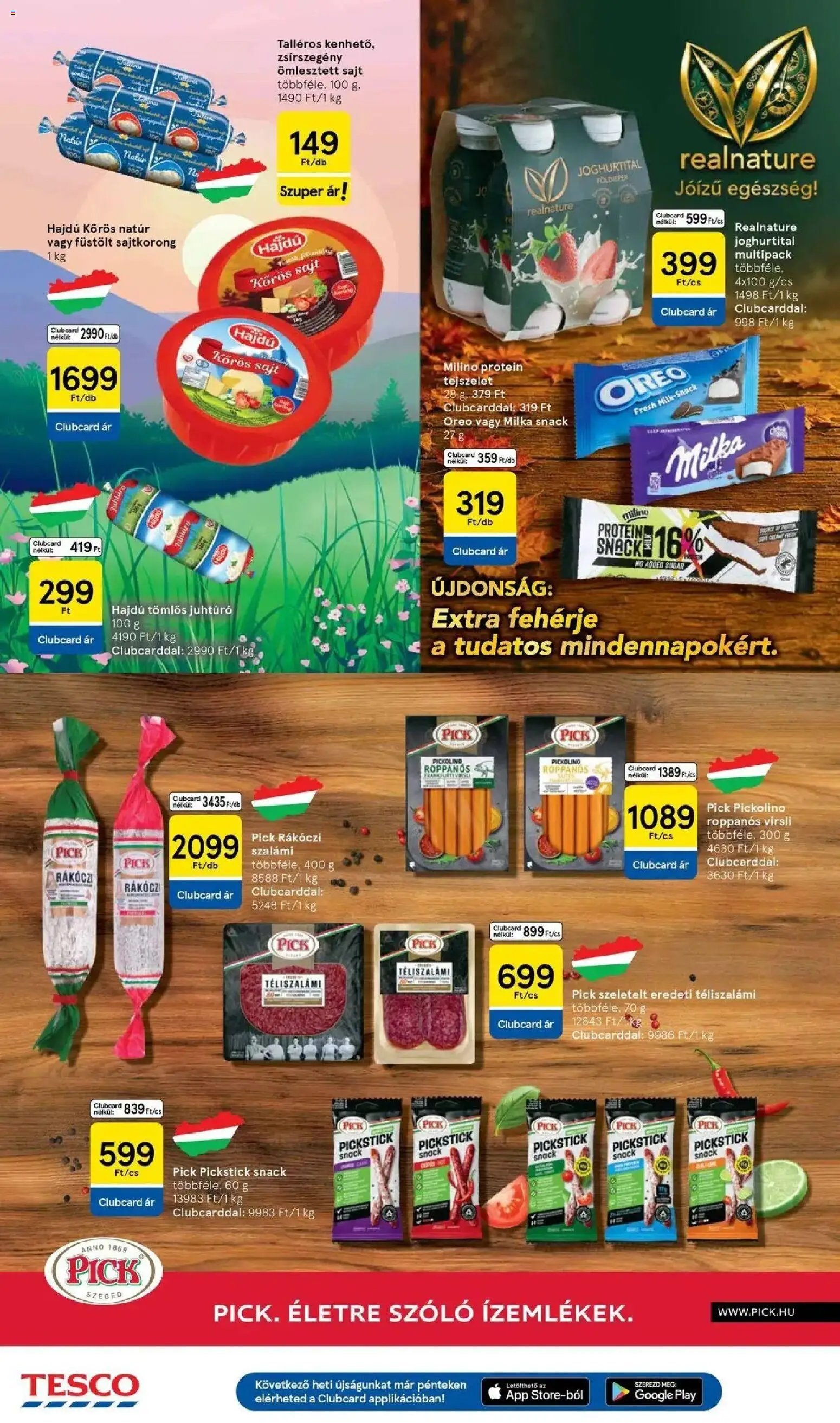 Tesco akciós ujság - amely érvényes a következő dátumtól: 2026.10.01. | Oldal: 18 | Termékek: Virsli, Tejszelet, Juhtúró, Téliszalámi