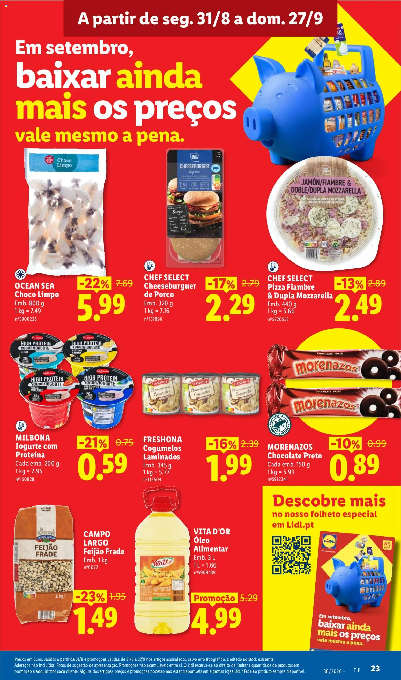 Lidl folheto │ válido de 14/09/2026 | Página: 23 | Produtos: Óleo alimentar, Banana, Cogumelos, Feijão