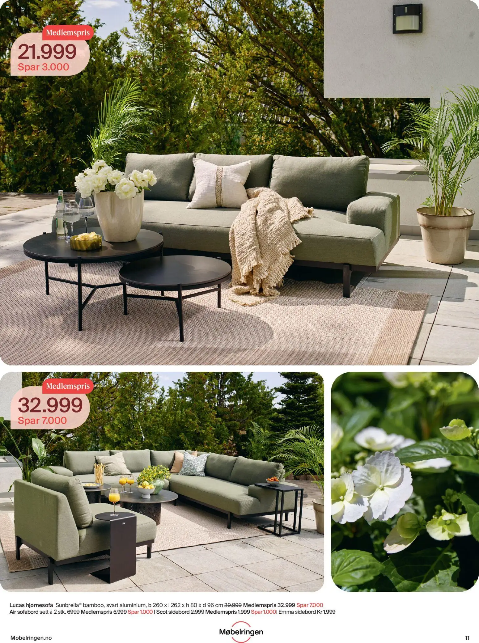 {H1} | Side: 11 | Produkter: Hjørnesofa, Sidebord
