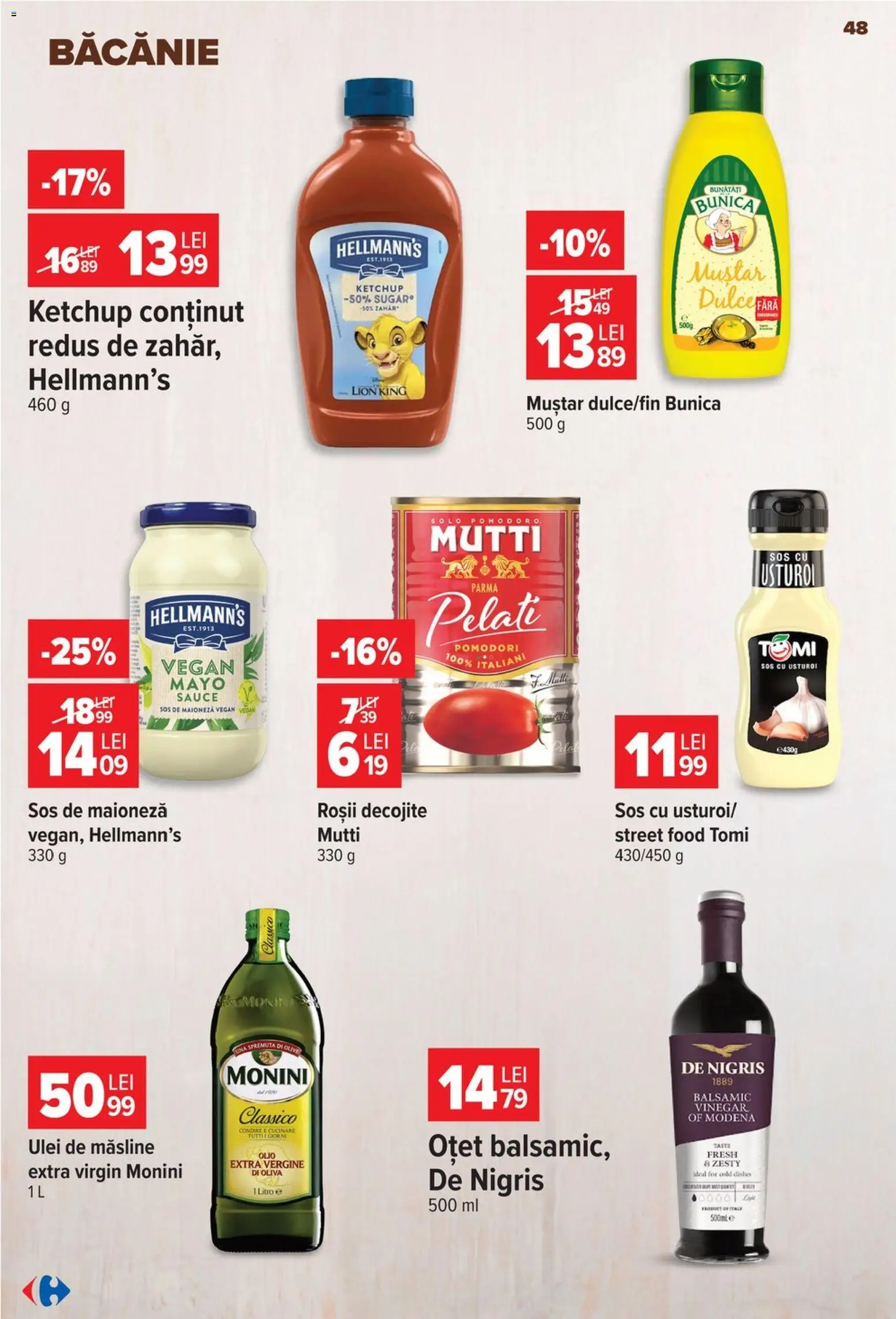 Noul catalog Carrefour – valabil de la 12.08.2026 | Pagină: 49 | Produse: Ulei, Ketchup, Sos, Usturoi
