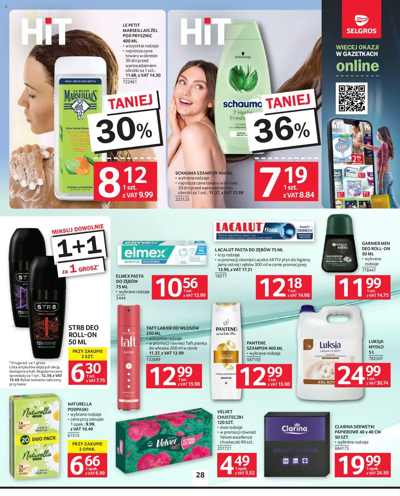Selgros cash&carry gazetka od 30.07.2026 | Strona: 25 | Produkty: Garnier, Podpaski, Lakier do włosów, Serwetki