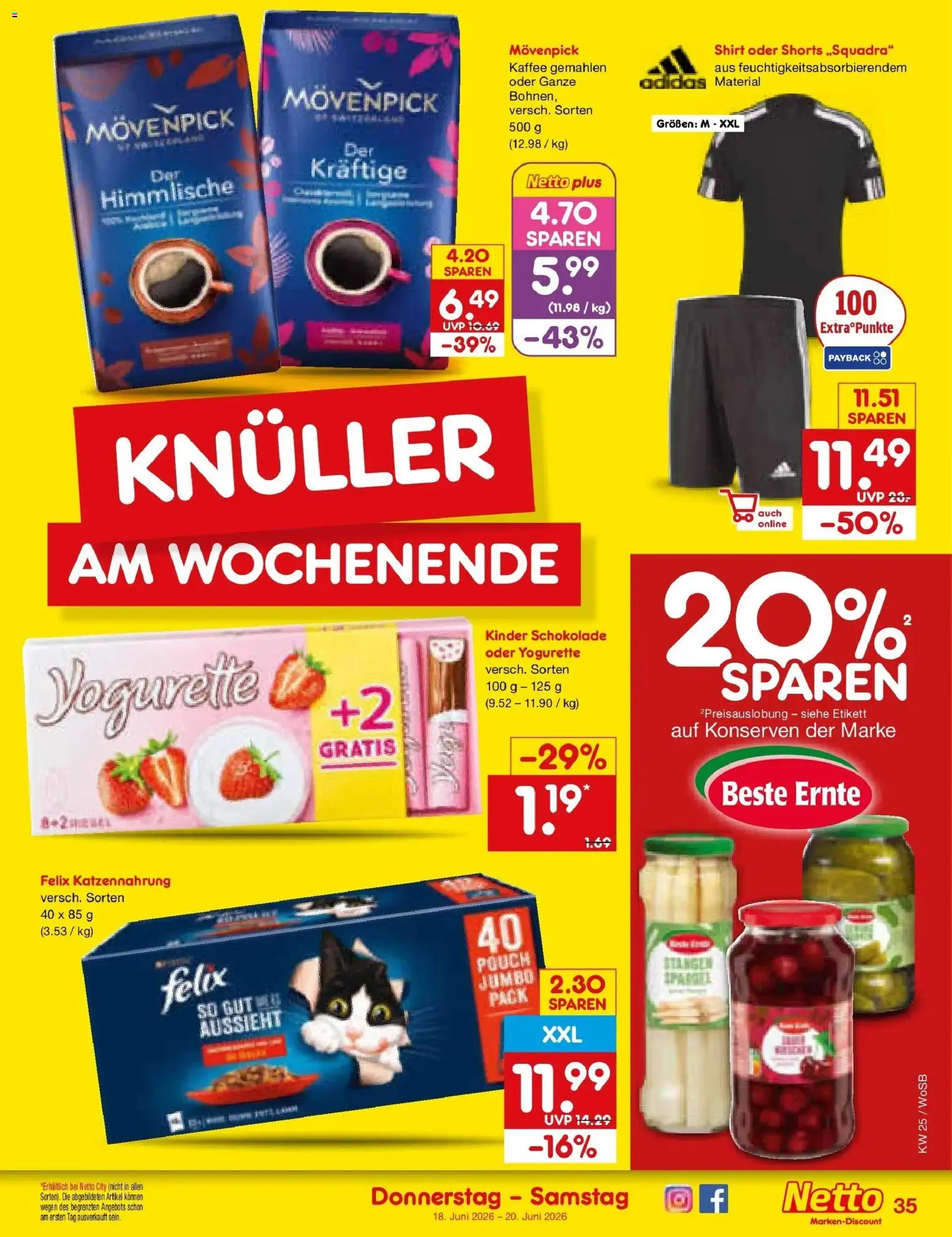 Netto Marken-Discount Prospekt Mannheim – gültig ab 14.06.2026 | Seite: 47 | Produkte: Shirt, Yogurette, Kaffee, Schokolade