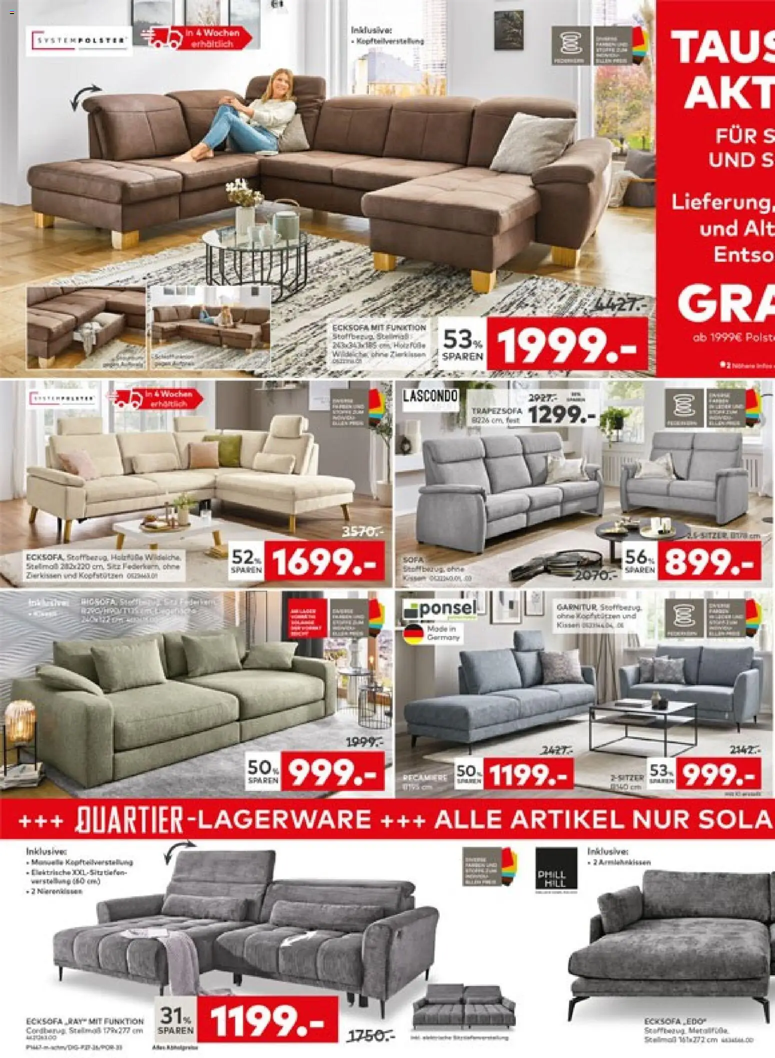Porta! Prospekt – gültig ab 03.08.2026 | Seite: 2 | Produkte: Ecksofa, Sofa