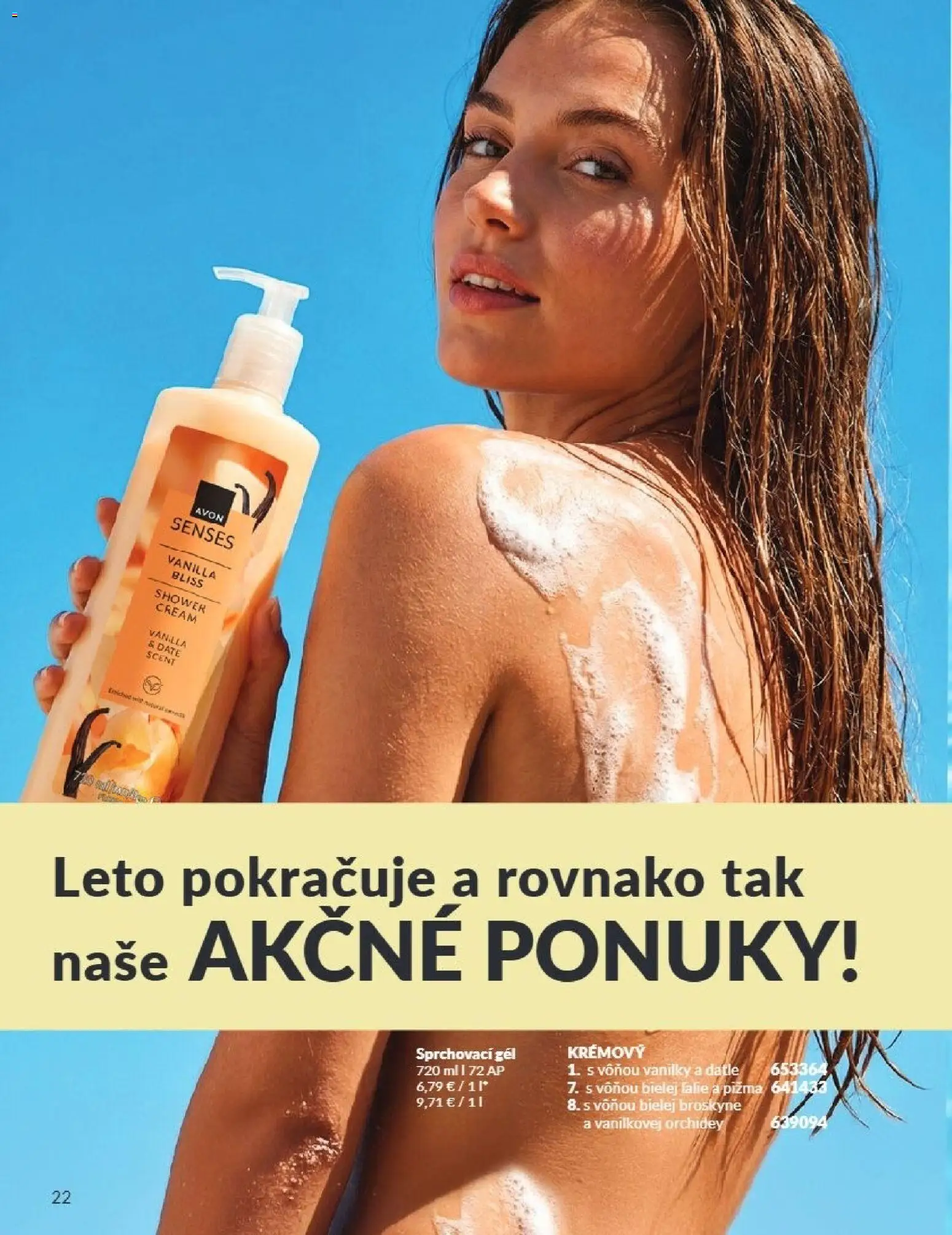 Nové Avon akcie – leták je platný od 01.08.2026 | Strana: 22 | Produkty: Broskyne
