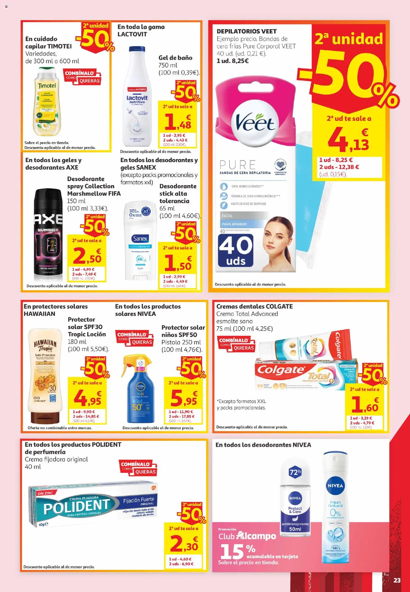 Alcampo Canarias │ válido desde el 02.06.2026 | Página: 23 | Productos: Antitranspirante, Gel de baño, Té, Baño
