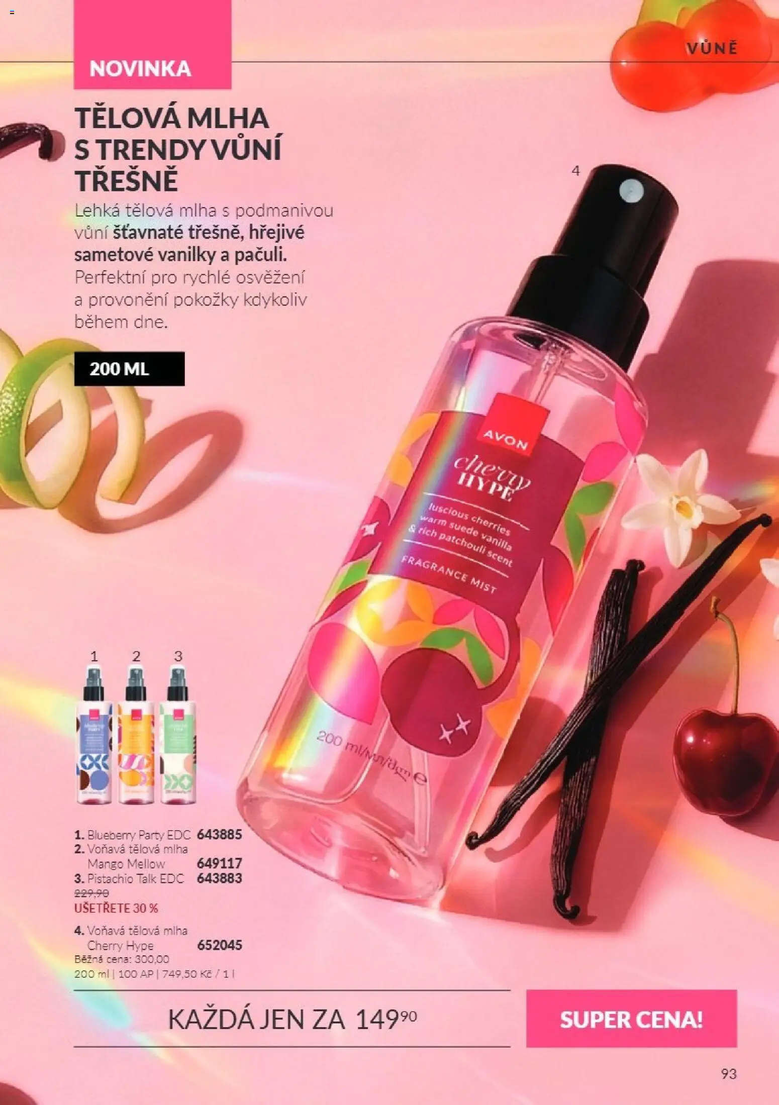 Avon Katalog 10/2026 od 01.10.2026 | Strana: 93 | Produkty: Mango, Třešně