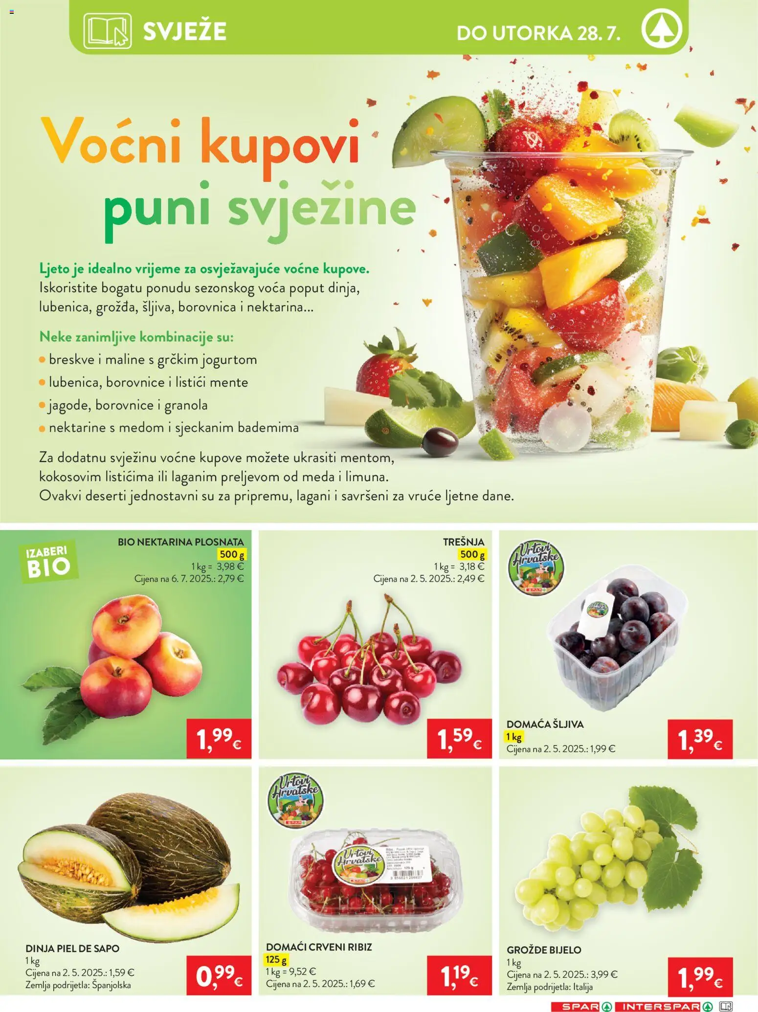 Spar katalog | vrijedi od 22.07.2026 | Stranica: 10 | Proizvodi: Šljiva, Borovnica, Grožđe, Borovnice
