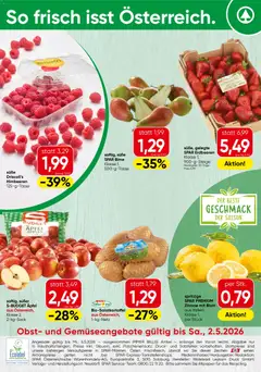 Spar Obst & Gemüse ab 27.04.2026 gültig