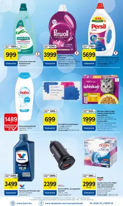 Tesco Szupermarket akciós újság - amely érvényes a következő dátumtól: 2026.10.15. | Oldal: 8 | Termékek: Persil, Perwoll, Tabletta, Folyékony mosószer