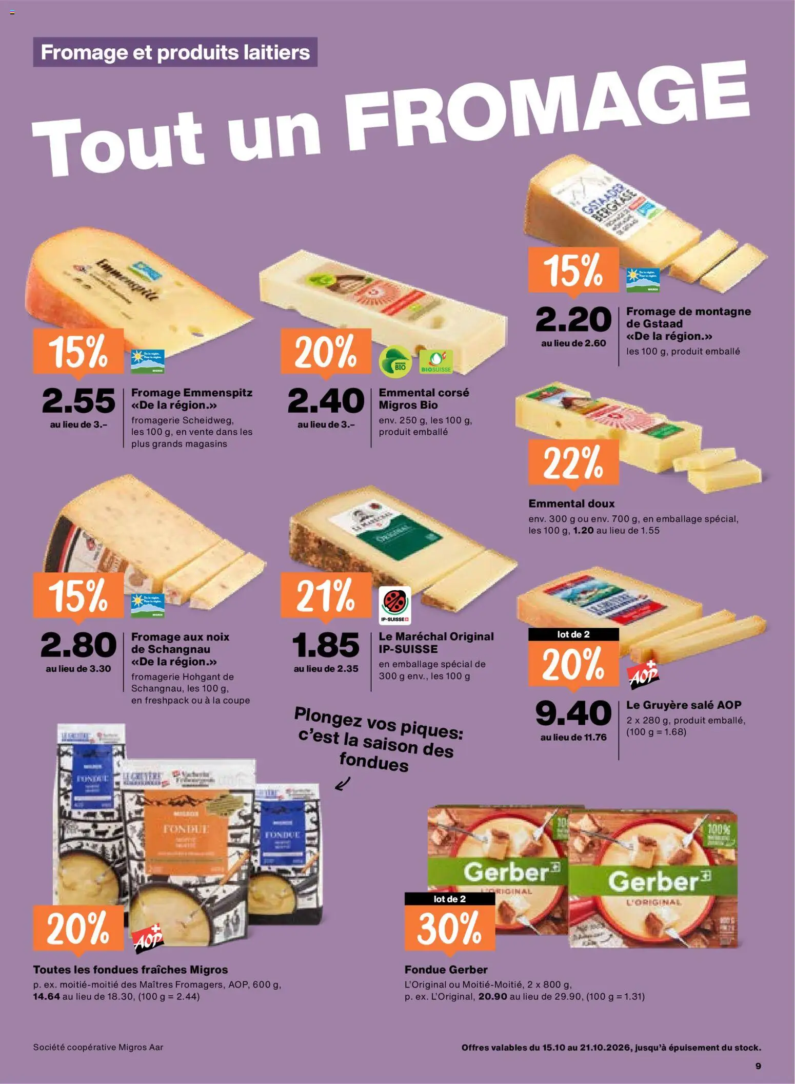 Migros aktionen FR – gültig ab 15.10.2026 | Seite: 9