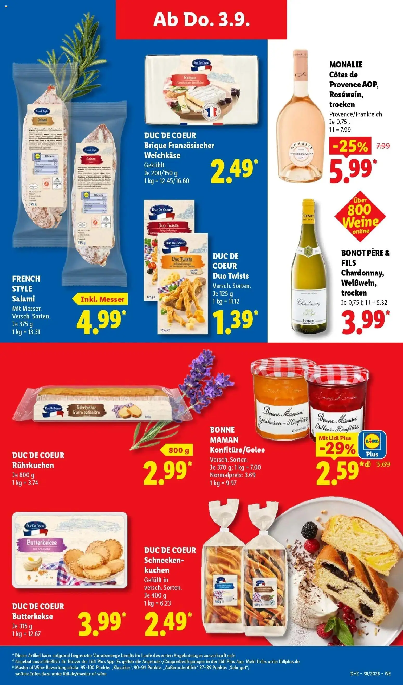 Lidl Prospekt Plettenberg (ab 31.08.2026) zum Blättern » Angebote | Seite: 61 | Produkte: Butter, Butterkekse, Salami, Kuchen