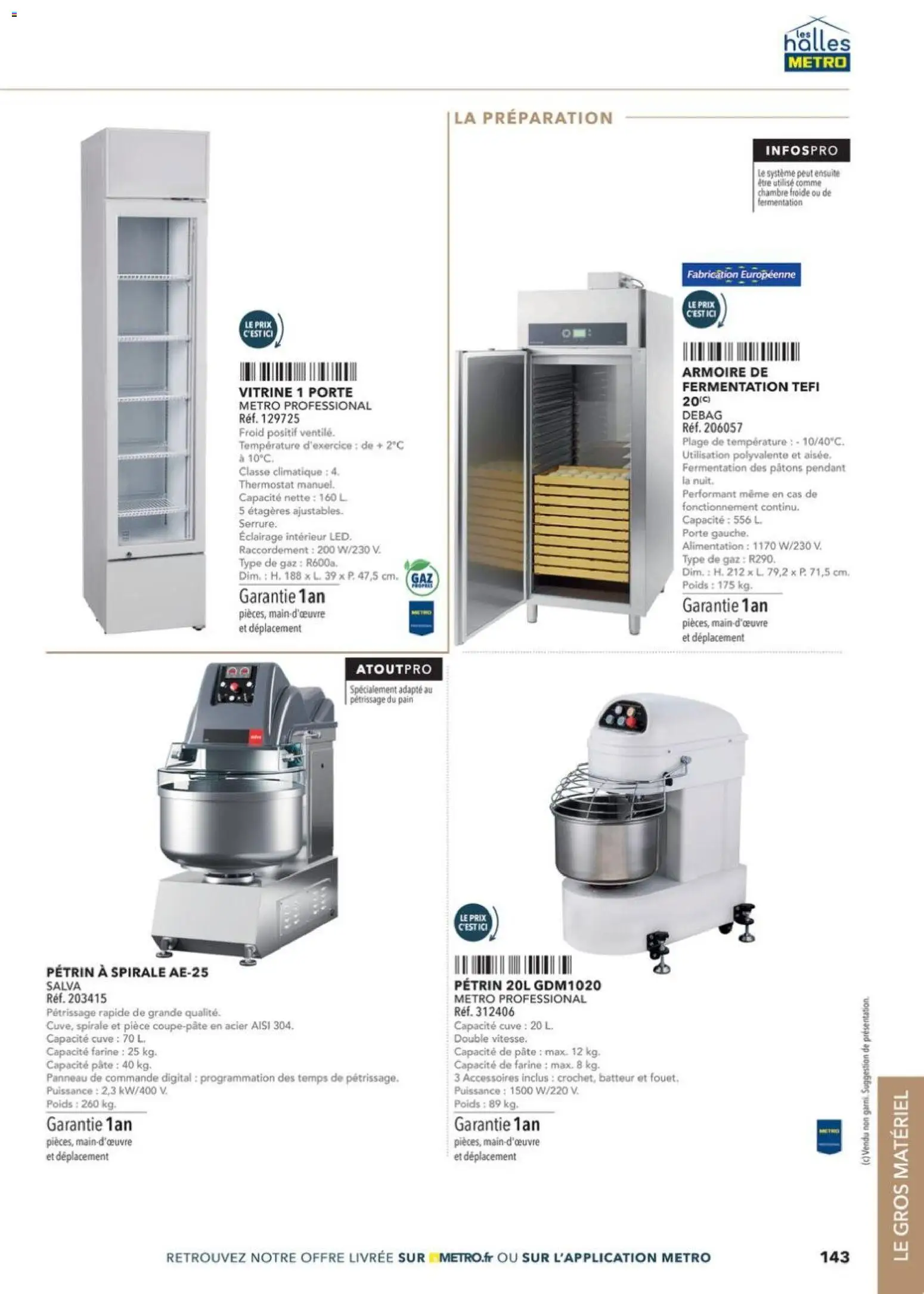 {H1} | Page: 143 | Produits: Vitrine, Farine, Porte, Pain