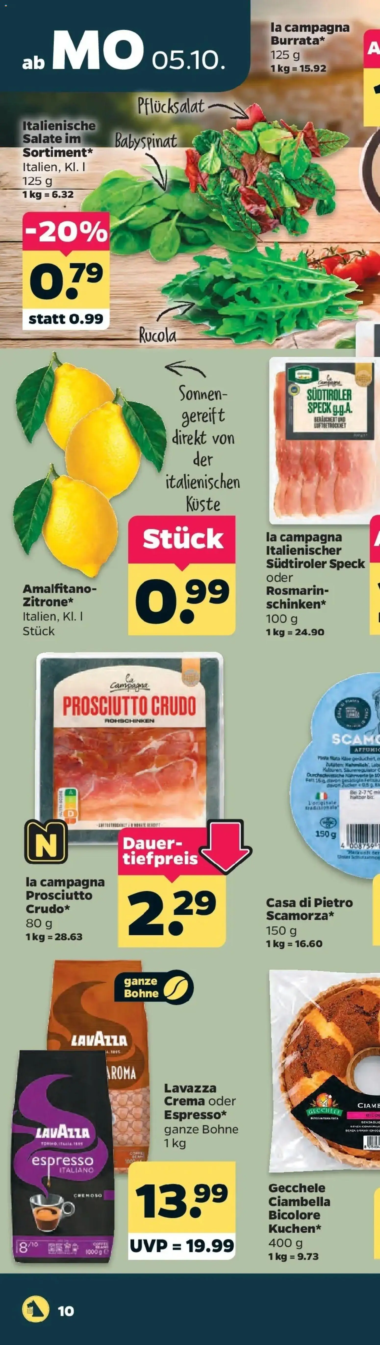 Netto Aktueller Prospekt ab 05.10.2026 → Angebote nächste Woche | Seite: 27 | Produkte: Lavazza, Rucola, Pasta
