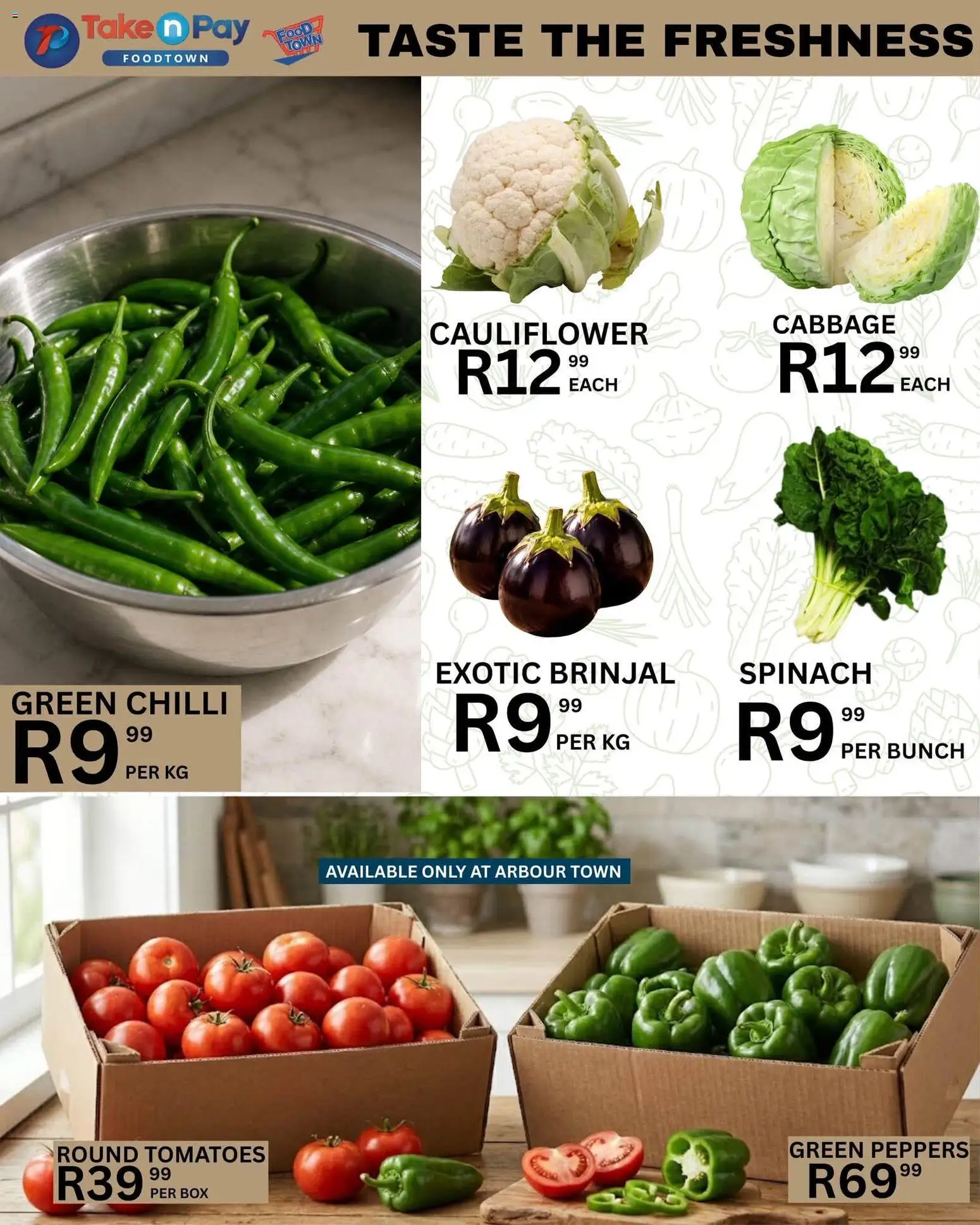 New Take n Pay catalogue – valid from 16/08/2026 | Page: 17 | Products: Cauliflower, Box, Tomatoes, Chilli
