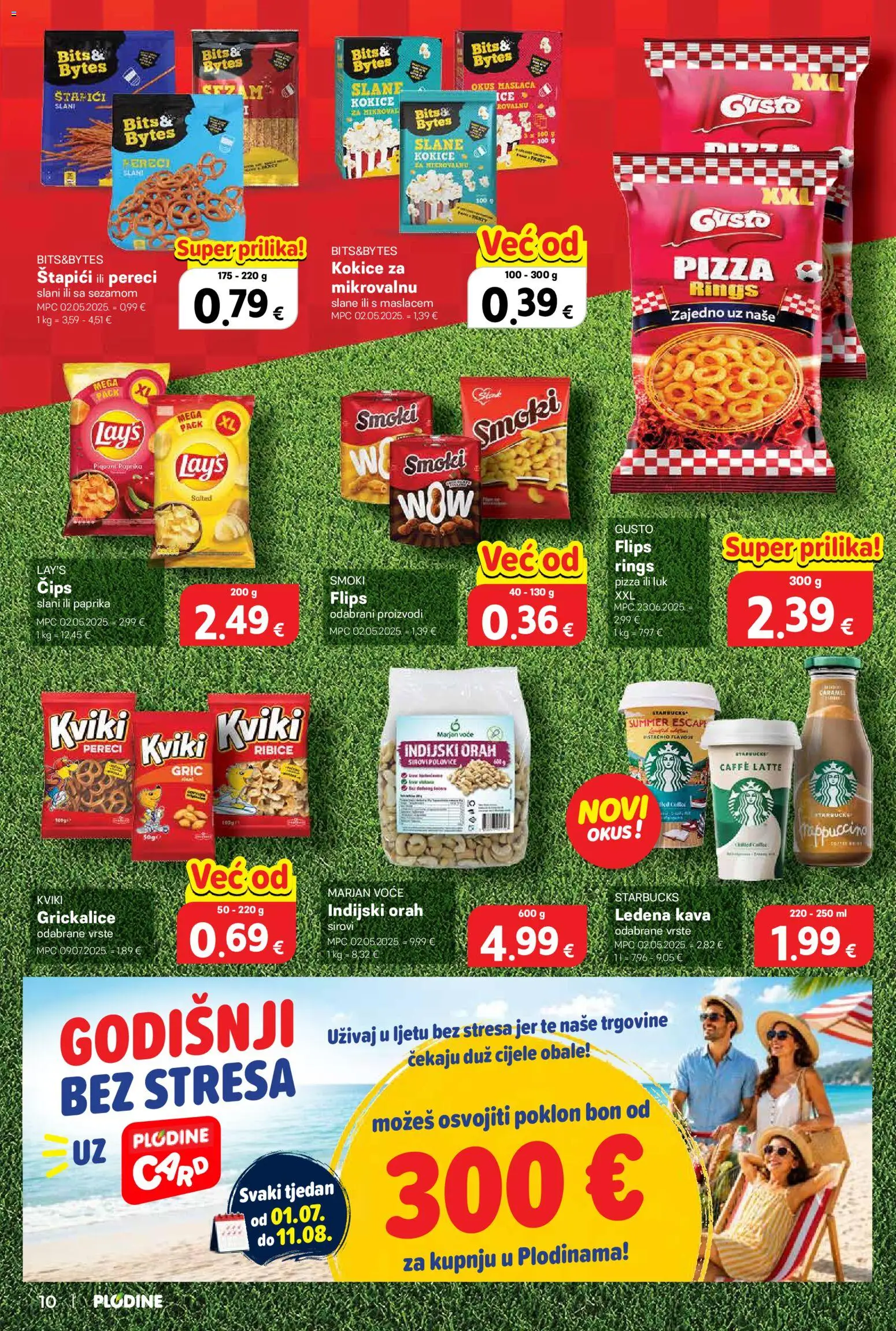 Plodine katalog | vrijedi od 08.07.2026 | Stranica: 10 | Proizvodi: Pizza, Ledena kava, Štapići, Pereci