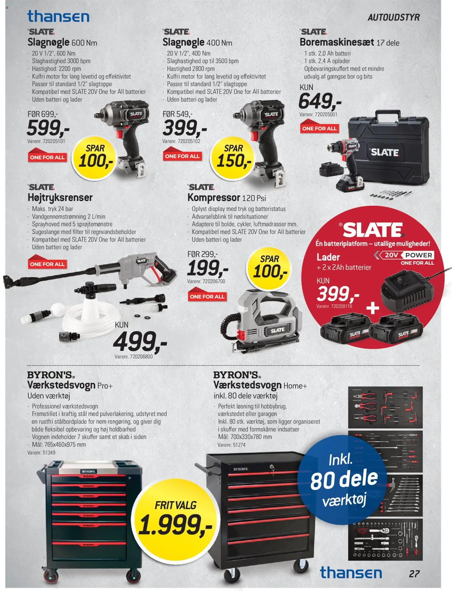 Thansen tilbudsavis – gyldig fra 30/09/2026 | Side: 27 | Produkter: Skab, Batterier, Adaptere, Batteri
