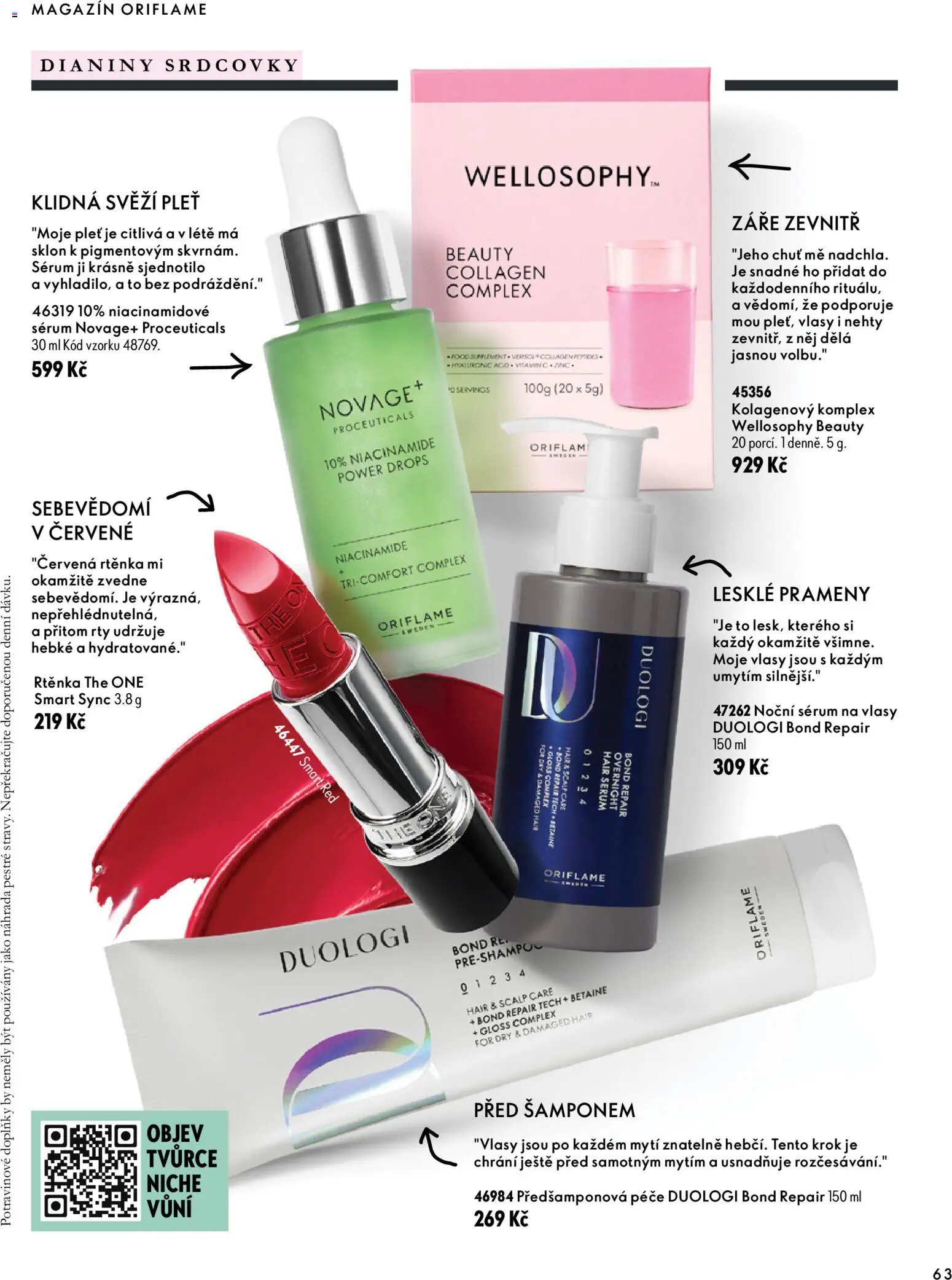 Oriflame katalog Novage+ Proceuticals od 30.09.2026 | Strana: 63 | Produkty: Sérum, Nehty, Rtěnka