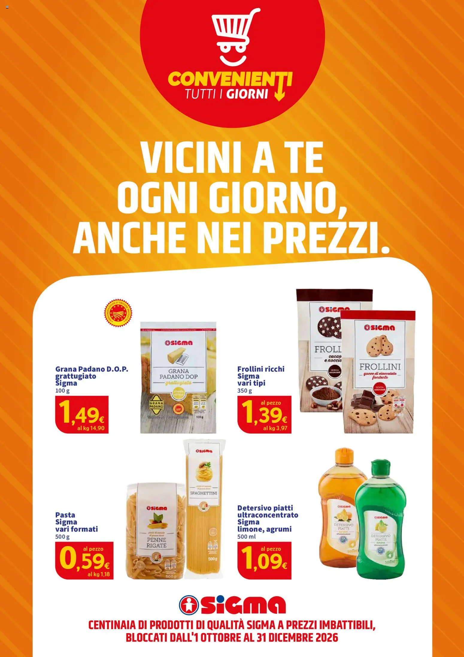 Volantino SIGMA del 01/10/2026 | Pagina: 1 | Prodotti: Tè, Pasta, Agrumi, Grana Padano