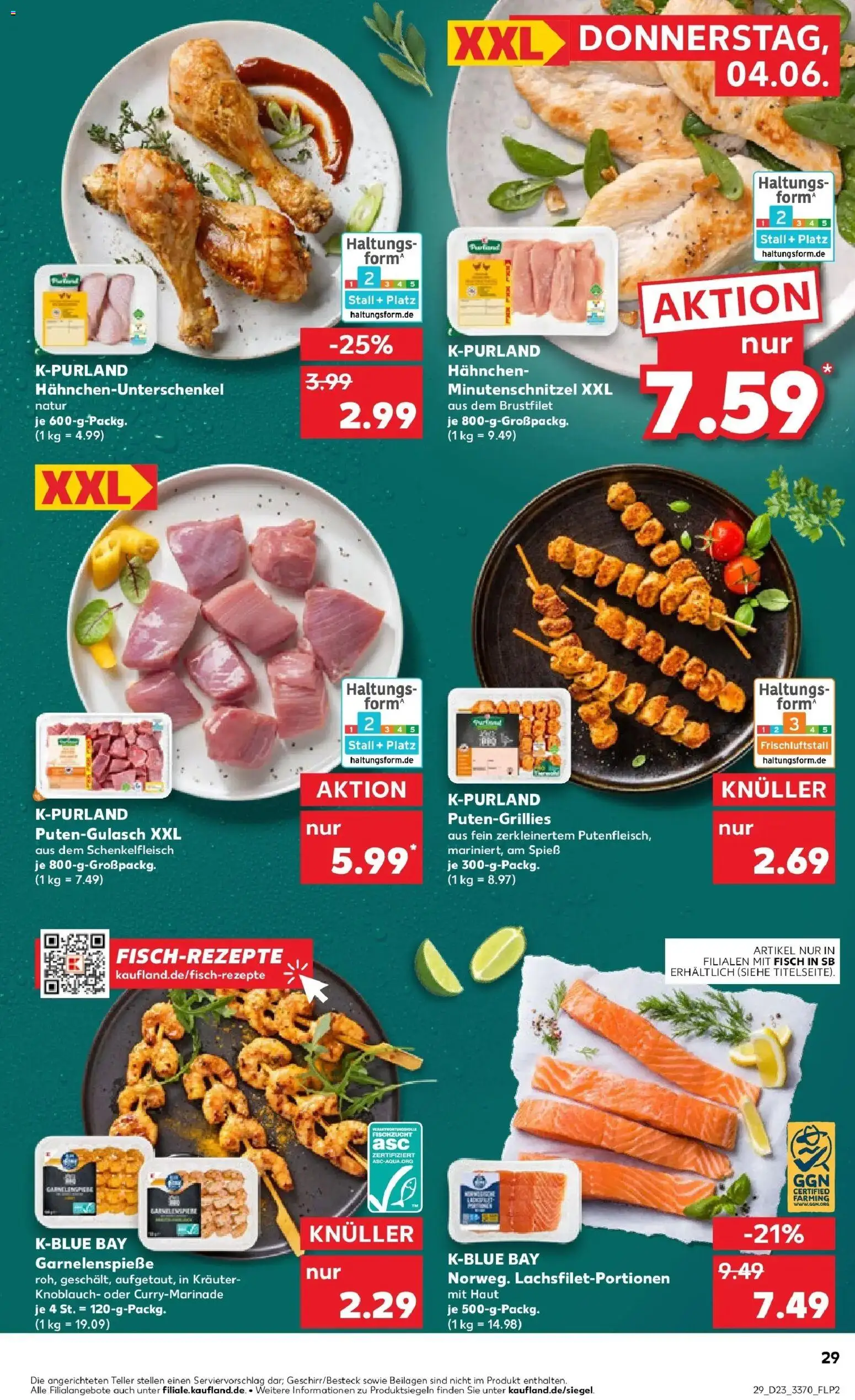 Kaufland Prospekt Meerane – gültig ab 04.06.2026 | Seite: 29 | Produkte: Hahnchen, Fisch, Knoblauch