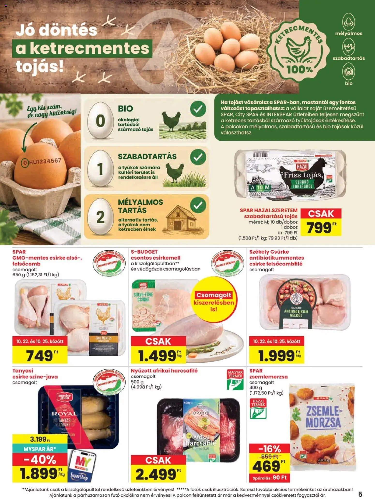 Spar akciós ujság - amely érvényes a következő dátumtól: 2026.10.22. | Oldal: 5
