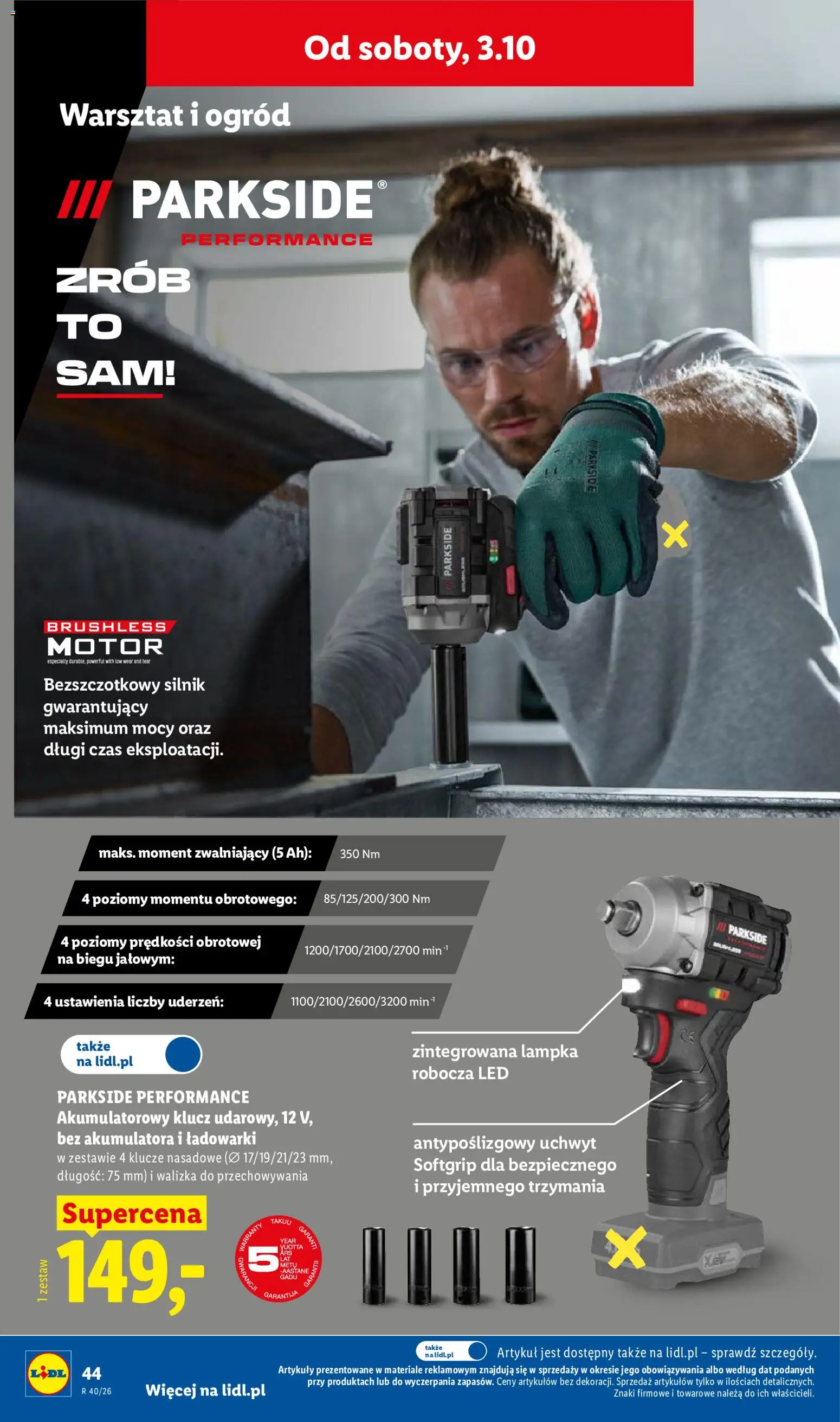 Lidl Polsko katalog od 28.09.2026 | Strana: 52 | Produkty: Parkside, LED