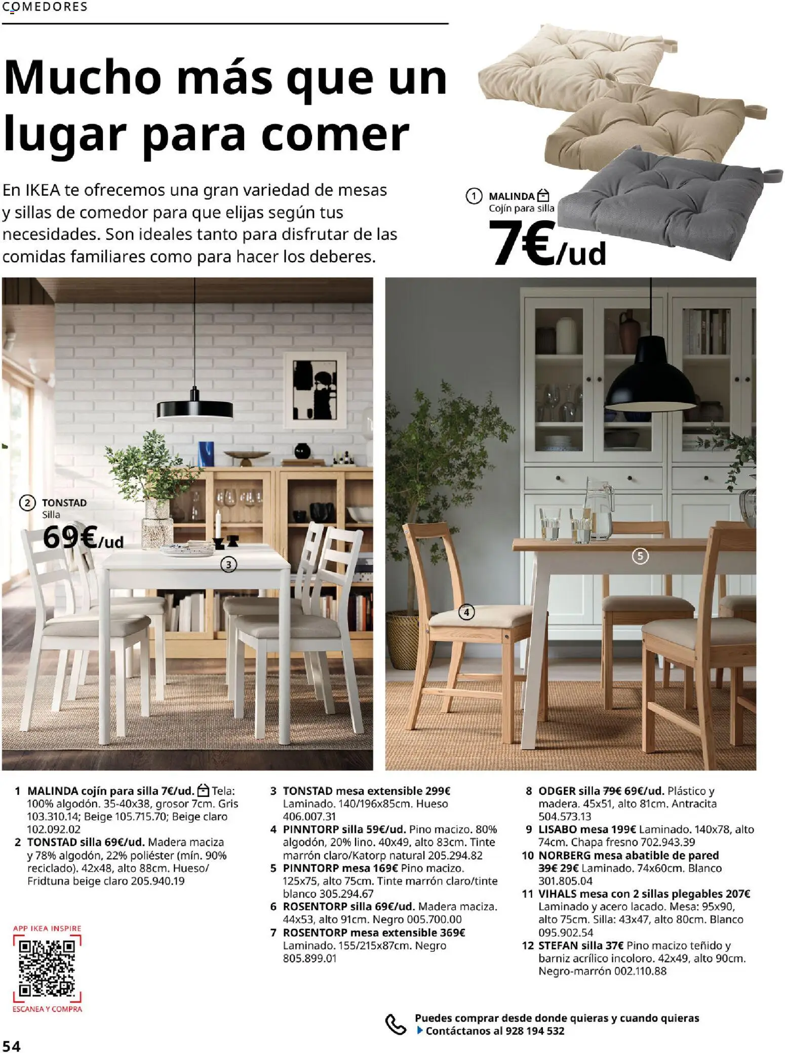 IKEA - Salones │ válido desde el 04/02/2026 | Página: 54 | Productos: Mesa extensible, Tinte, Cojín, Mesa