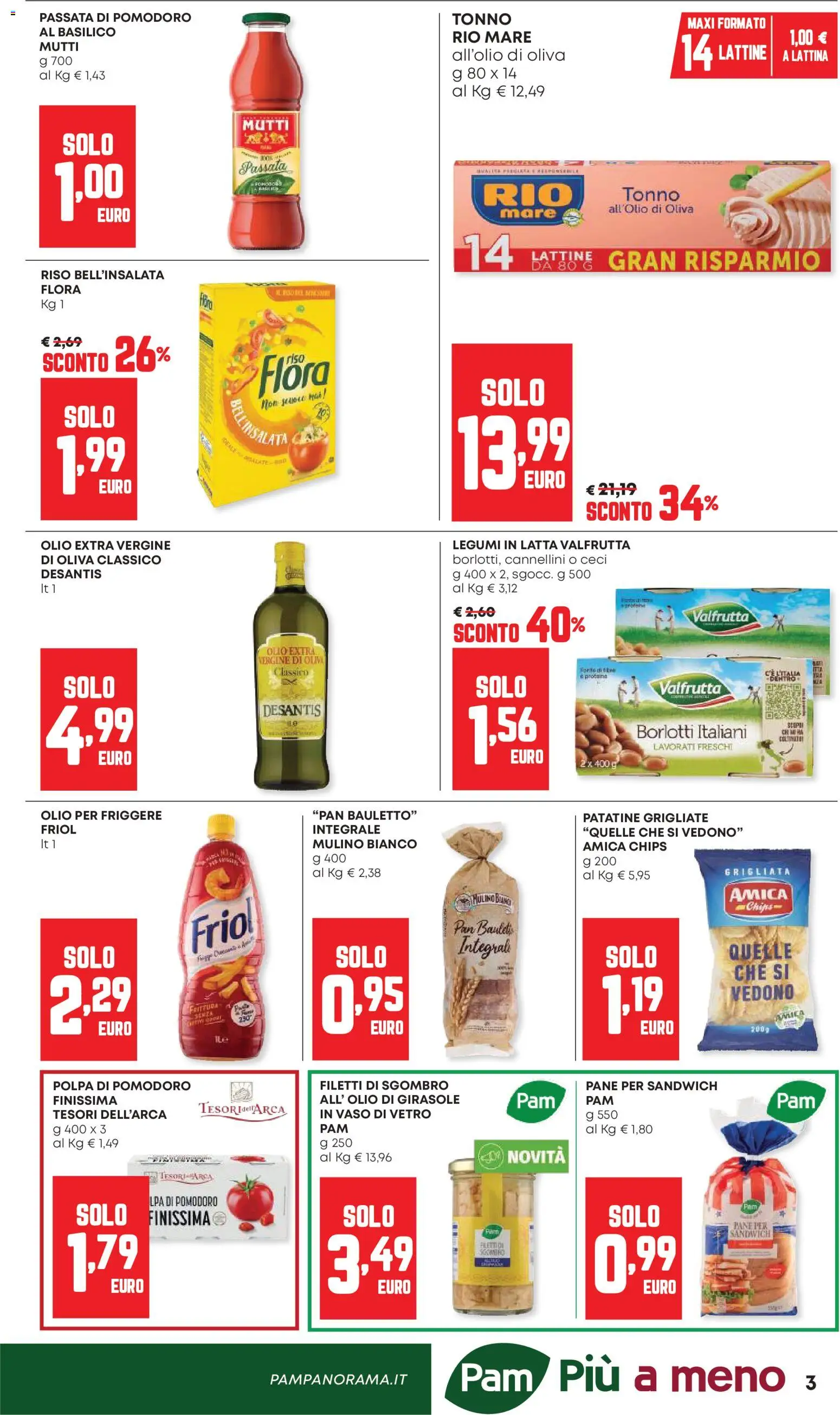 Volantino Panorama del 21.05.2026 | Pagina: 3 | Prodotti: Patatine, Ceci, Olio, Olio extra vergine