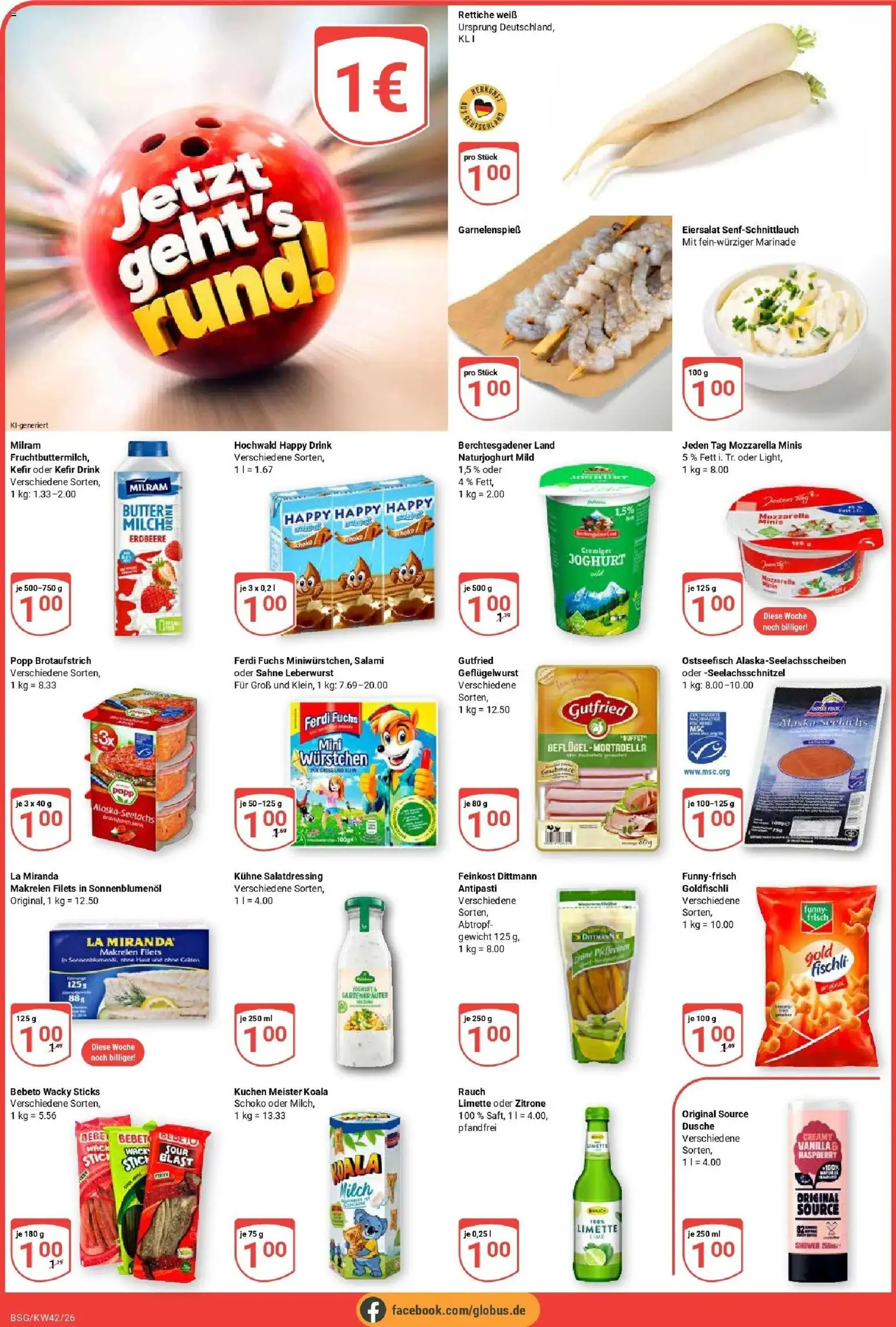 Globus Prospekt Braunschweig (ab 12.10.2026) » Angebote online | Seite: 6 | Produkte: Gewicht, Mozzarella, Salami, Kuchen