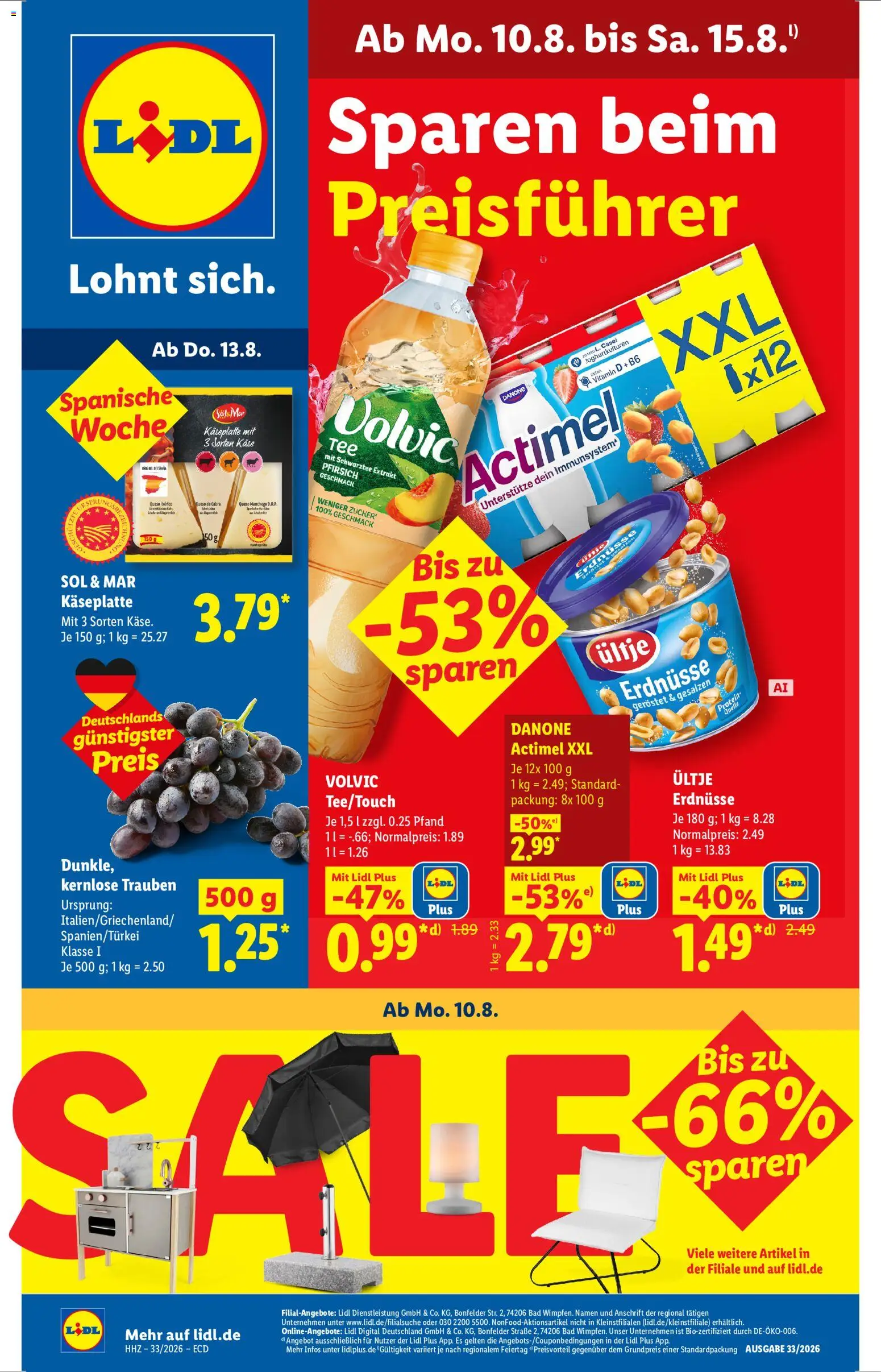 Lidl Prospekt – gültig ab 10.08.2026 | Seite: 1 | Produkte: Bad