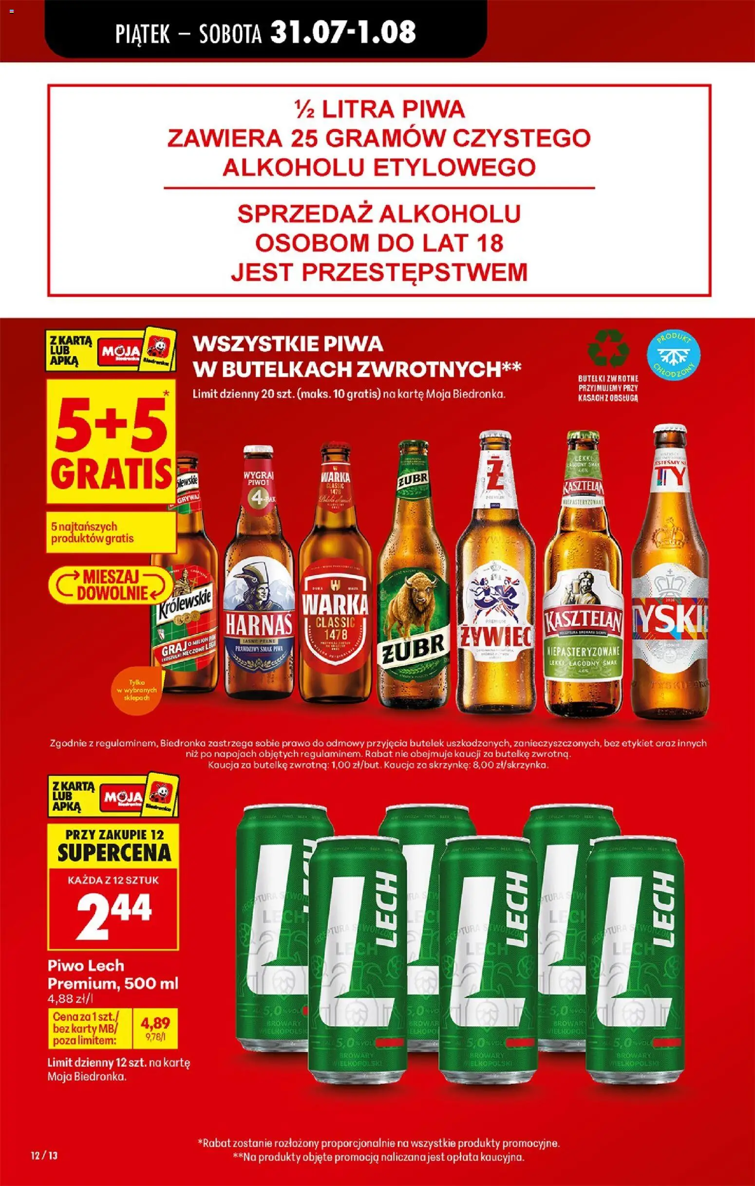 Biedronka Polsko leták - Codziennie niskie ceny od 30.07.2026 | Strana: 18 | Produkty: Zubr, Karty