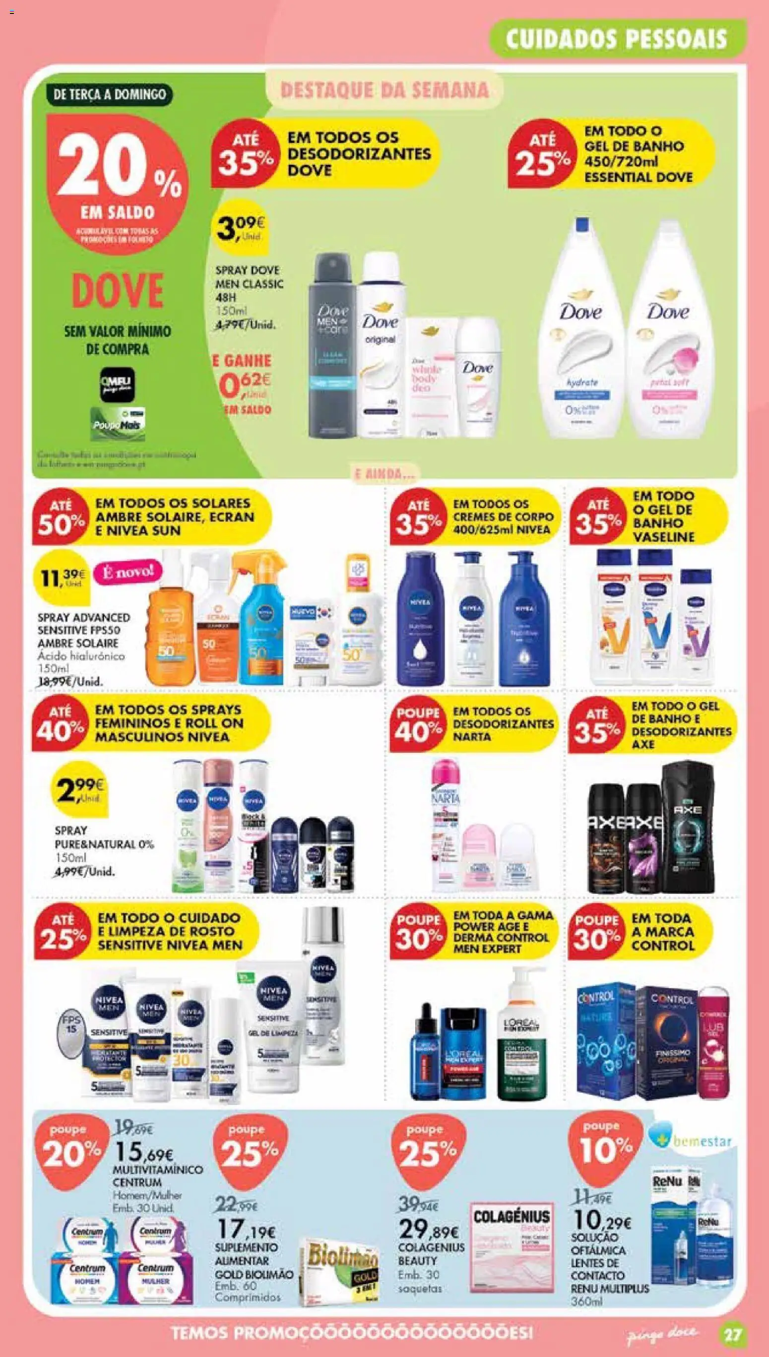 Pingo Doce Poupe Esta Semana Madeira │ válido de 18/08/2026 | Página: 27 | Produtos: Gel de banho, Banho, Saquetas, Gel de limpeza