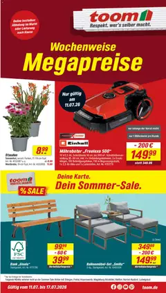 Toom Baumarkt Prospekt ab 11.07.2026 gültig