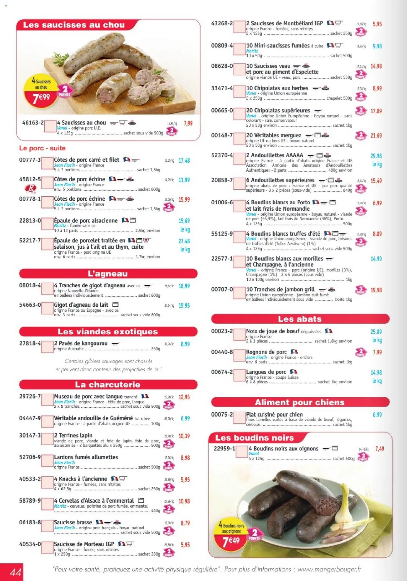 {H1} | Page: 44 | Produits: Base, Poitrine de porc, Champagne, Céréales